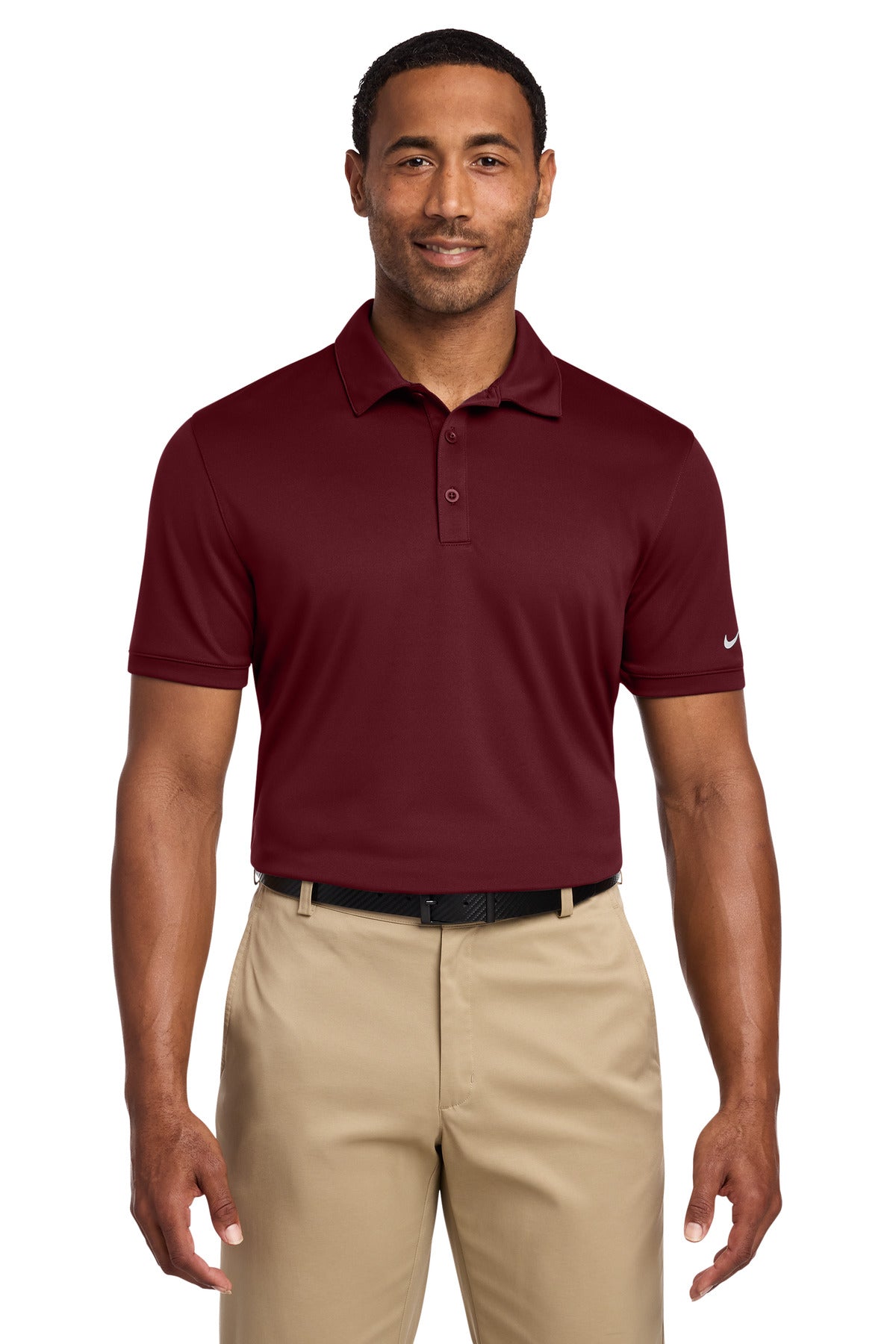 Custom Team Red Dri-FIT Players Modern Fit Polo 799802, personalized by SanCanDo Swag in Argyle, TX