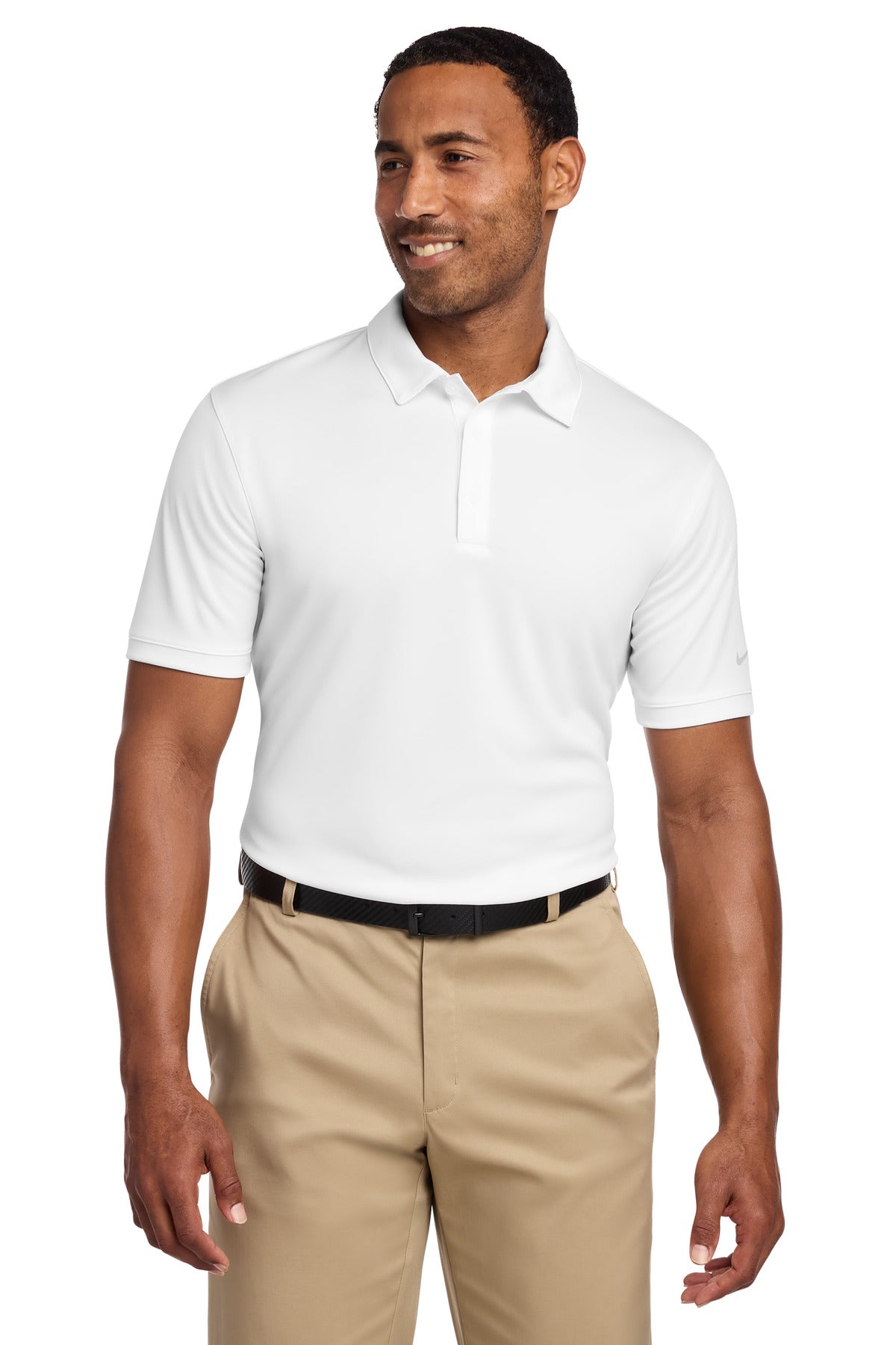 Custom White Dri-FIT Players Modern Fit Polo 799802, personalized by SanCanDo Swag in Argyle, TX