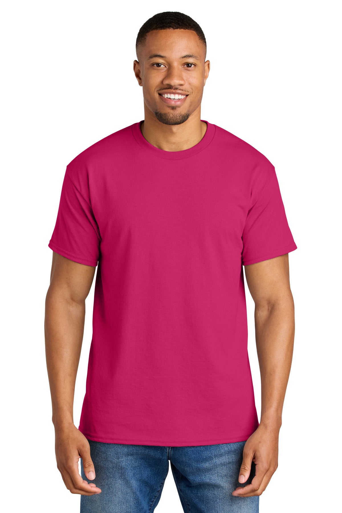 Custom Heliconia DryBlend 50 Cotton/50 Poly Tee 8000, personalized by SanCanDo Swag in Argyle, TX