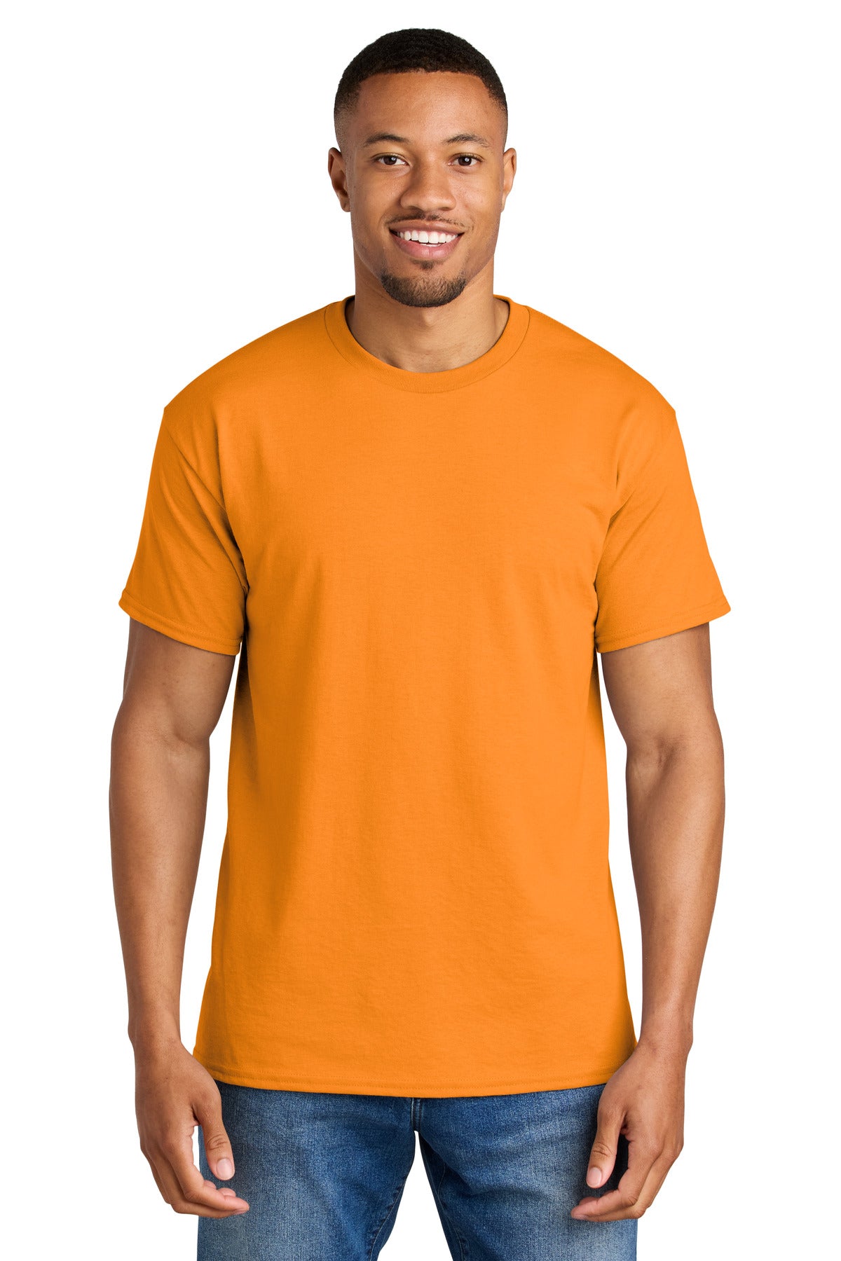 Custom Tennessee Orange DryBlend 50 Cotton/50 Poly Tee 8000, personalized by SanCanDo Swag in Argyle, TX
