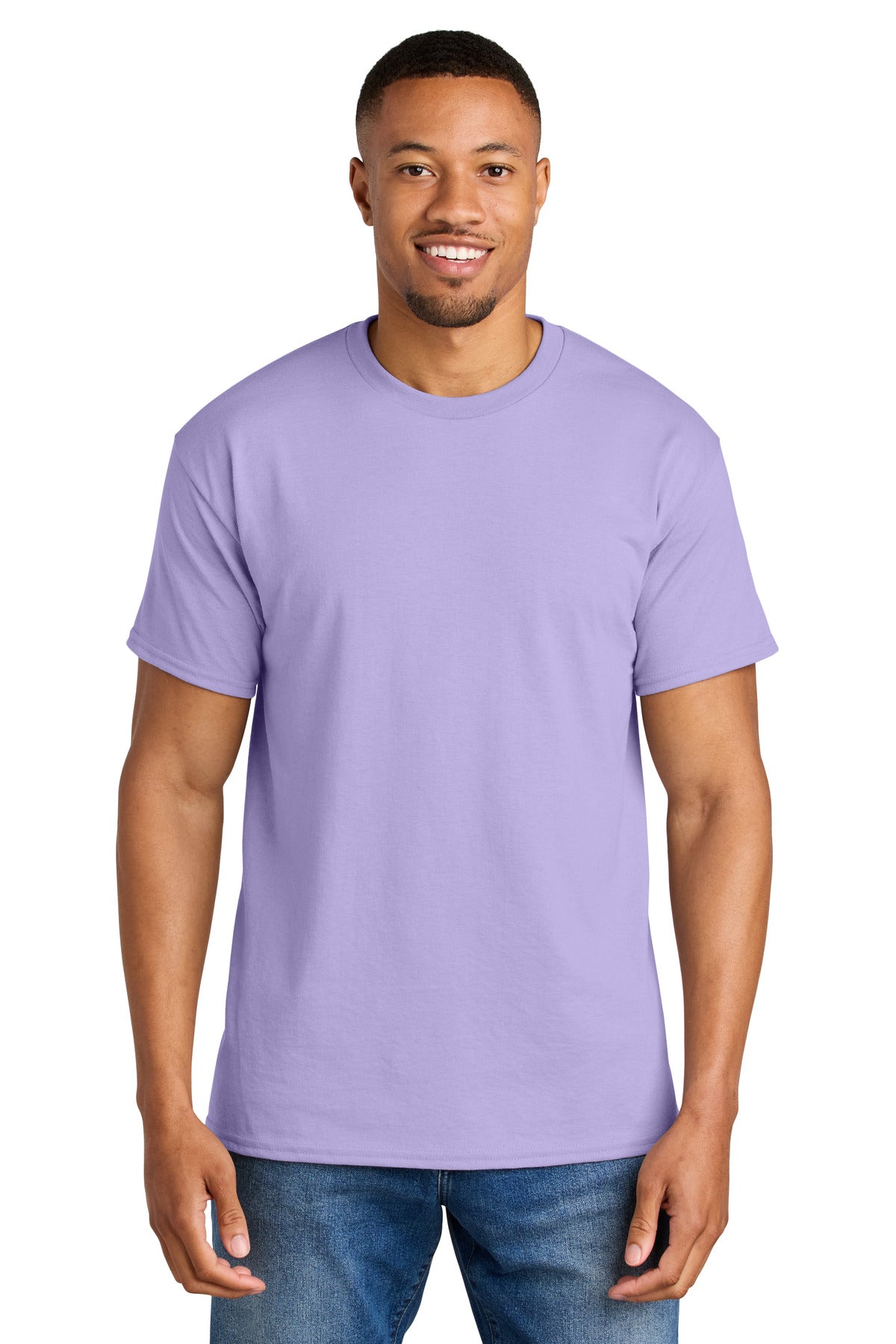 Custom Orchid DryBlend 50 Cotton/50 Poly Tee 8000, personalized by SanCanDo Swag in Argyle, TX