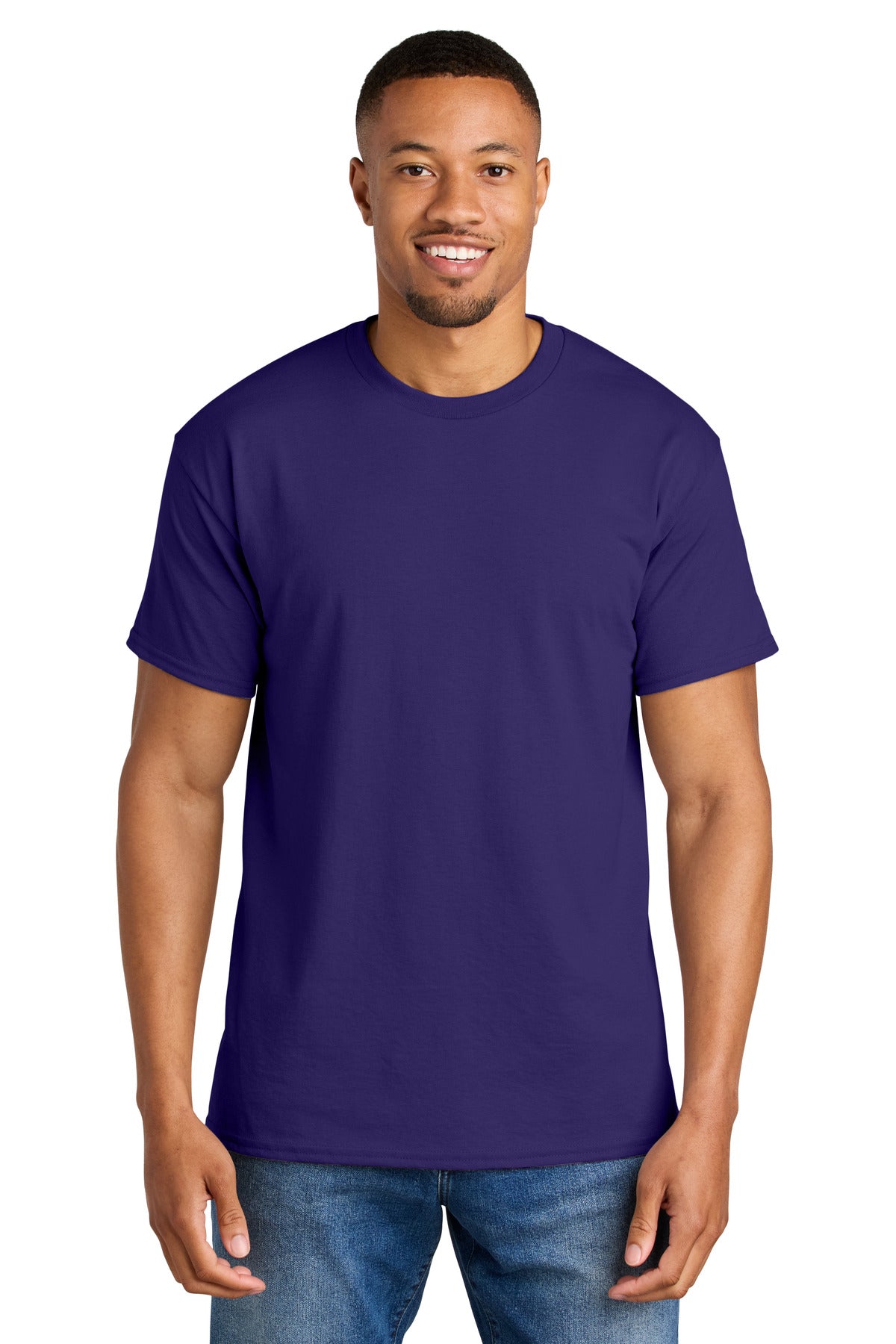 Custom Purple DryBlend 50 Cotton/50 Poly Tee 8000, personalized by SanCanDo Swag in Argyle, TX
