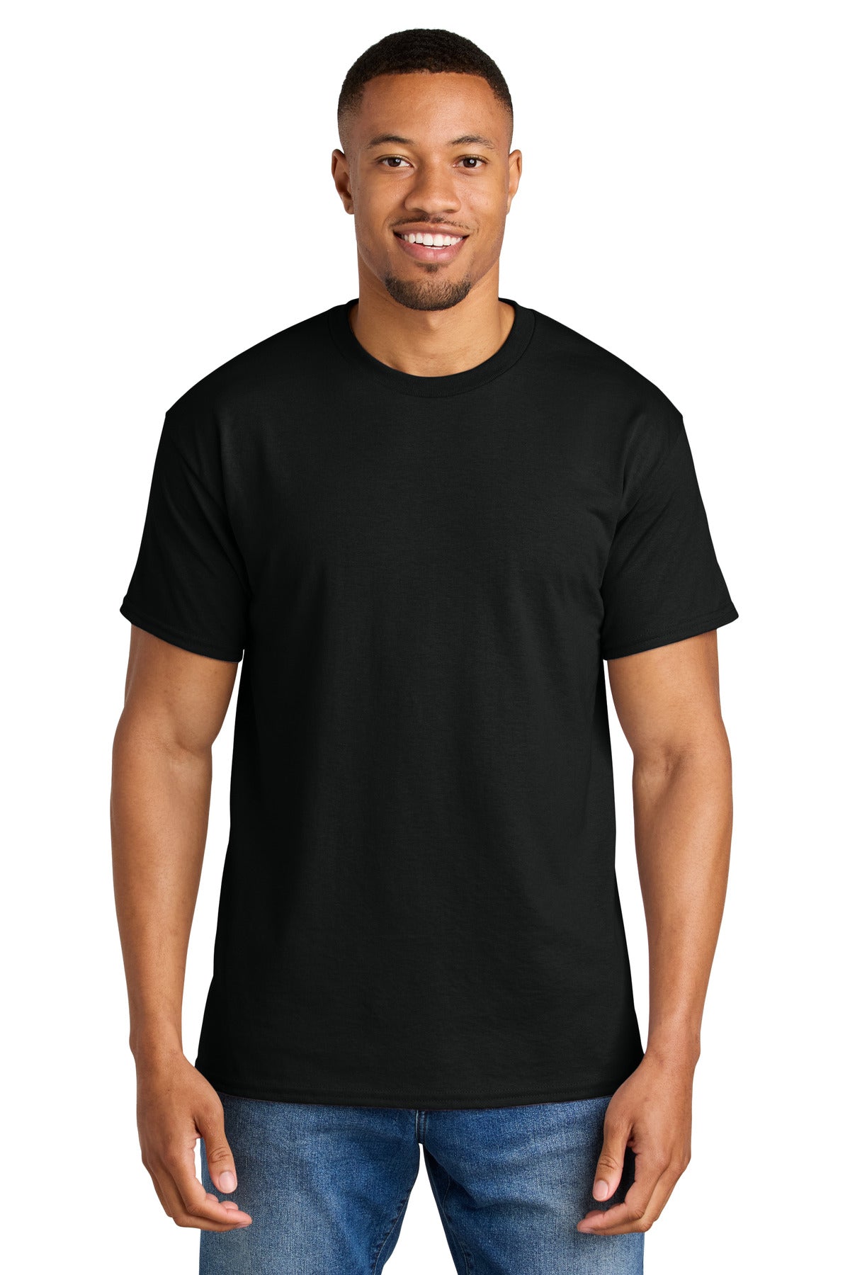 Custom Black DryBlend 50 Cotton/50 Poly Tee 8000, personalized by SanCanDo Swag in Argyle, TX