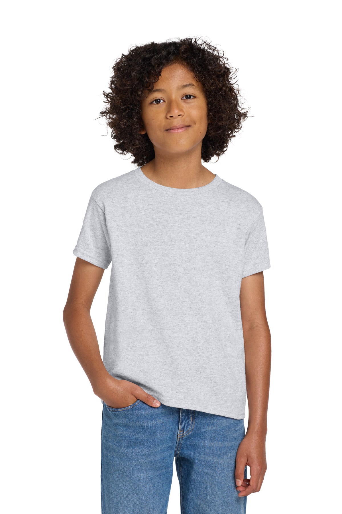 Custom Ash Youth DryBlend 50 Cotton/50 Poly Tee 8000B, personalized by SanCanDo Swag in Argyle, TX