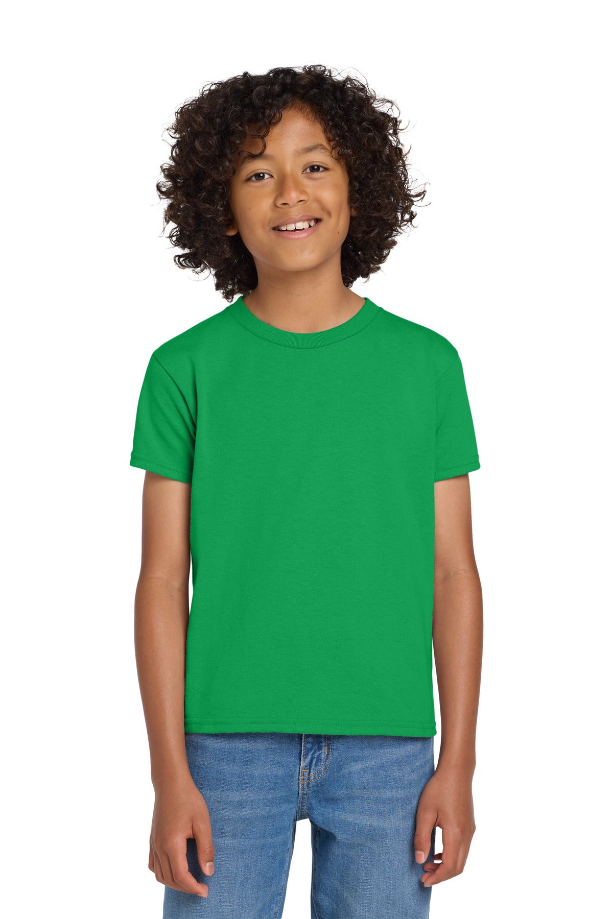 Custom Irish Green Youth DryBlend 50 Cotton/50 Poly Tee 8000B, personalized by SanCanDo Swag in Argyle, TX