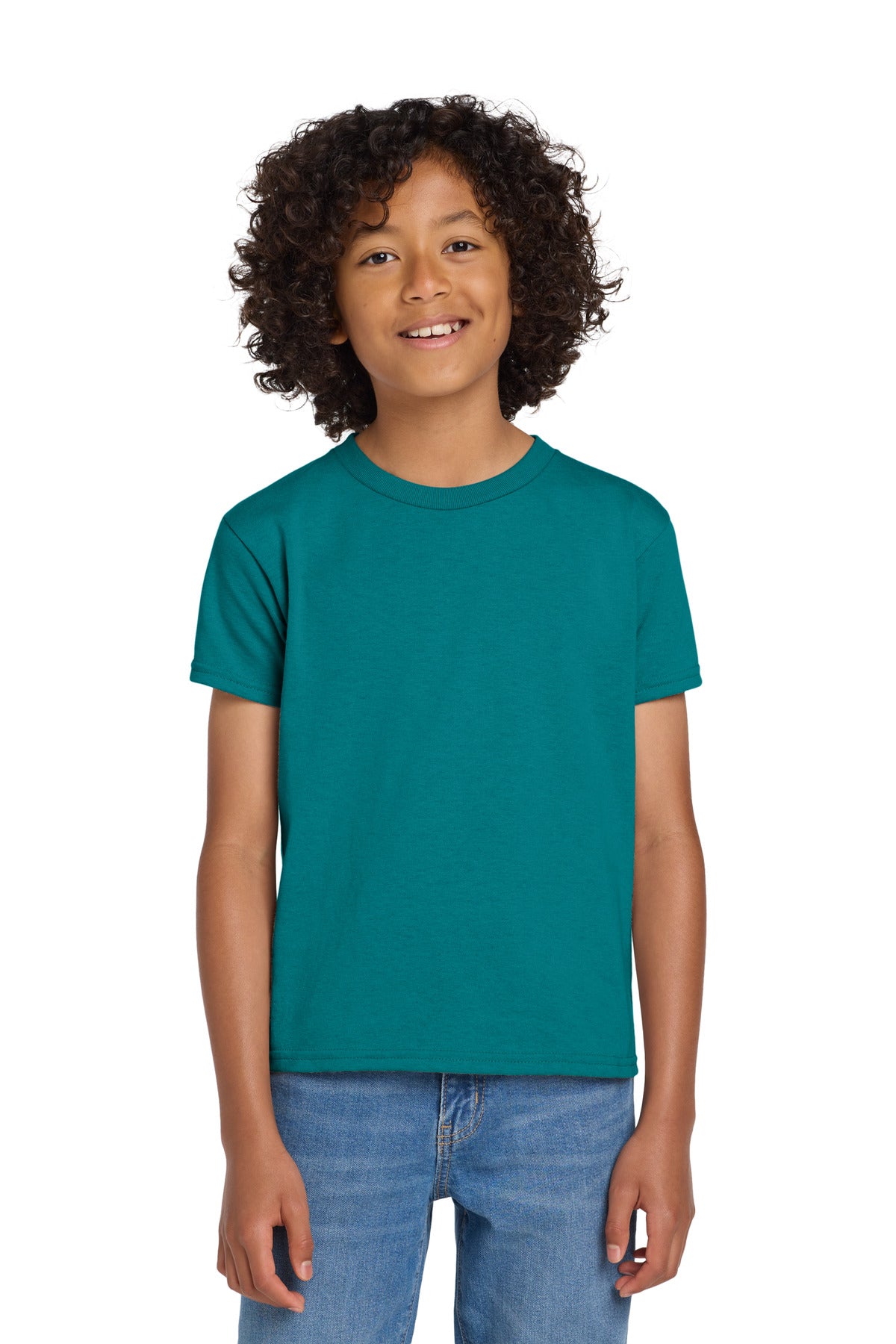 Custom Jade Dome Youth DryBlend 50 Cotton/50 Poly Tee 8000B, personalized by SanCanDo Swag in Argyle, TX