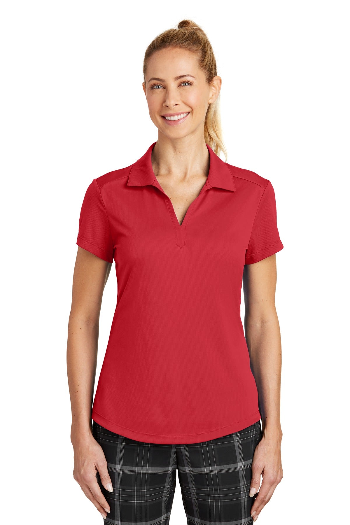 Custom Gym Red Women's Dri-FIT Legacy Polo 838957, personalized by SanCanDo Swag in Argyle, TX