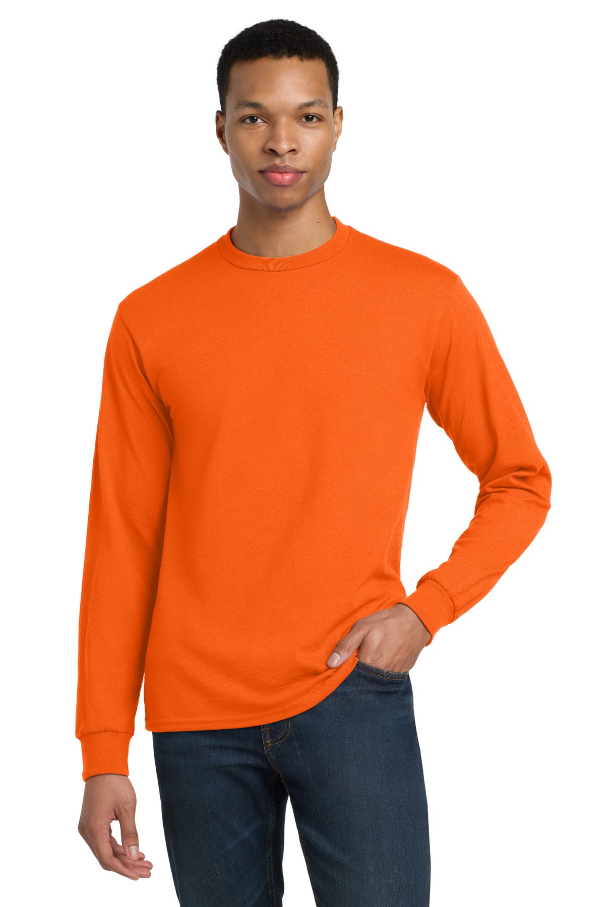 Custom S. Orange DryBlend 50 Cotton/50 Poly Long Sleeve Tee 8400, personalized by SanCanDo Swag in Argyle, TX