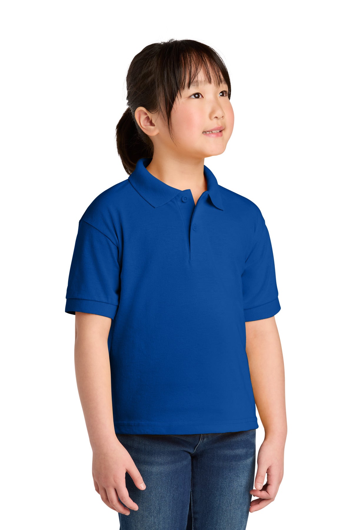 Custom Royal DryBlend 6-Ounce Jersey Knit Sport Shirt 8800B, personalized by SanCanDo Swag in Argyle, TX