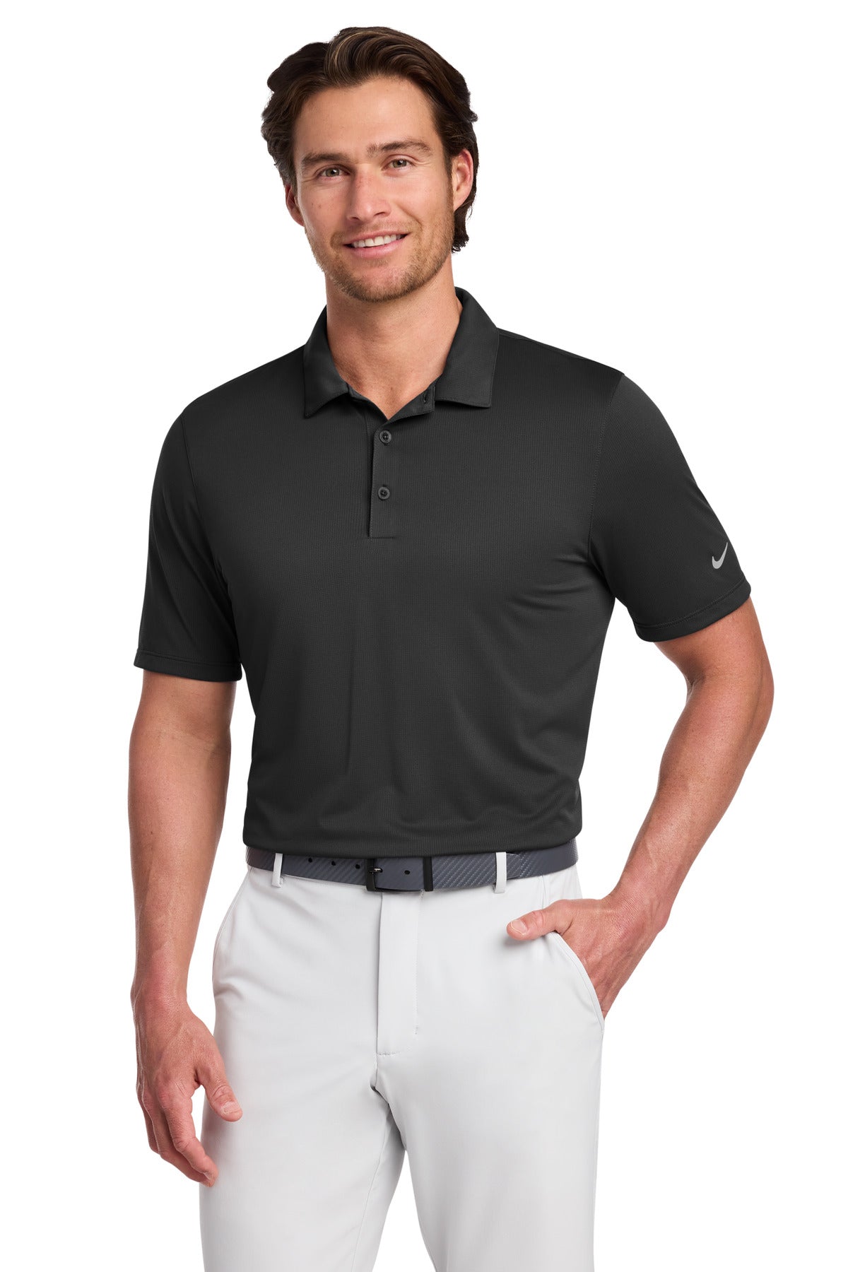 Custom Black Dri-FIT Legacy Polo 883681, personalized by SanCanDo Swag in Argyle, TX