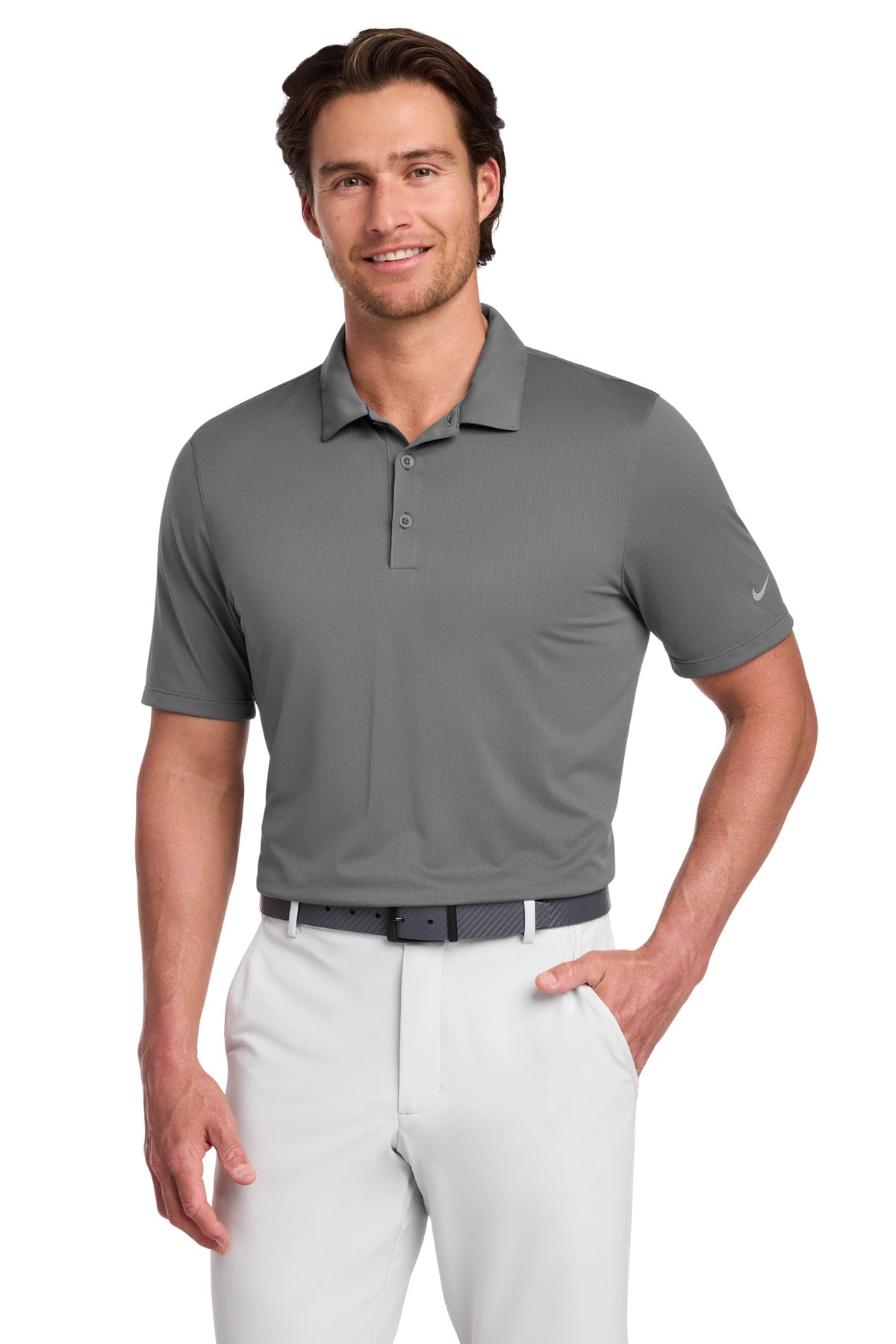 Custom Dark Grey Dri-FIT Legacy Polo 883681, personalized by SanCanDo Swag in Argyle, TX