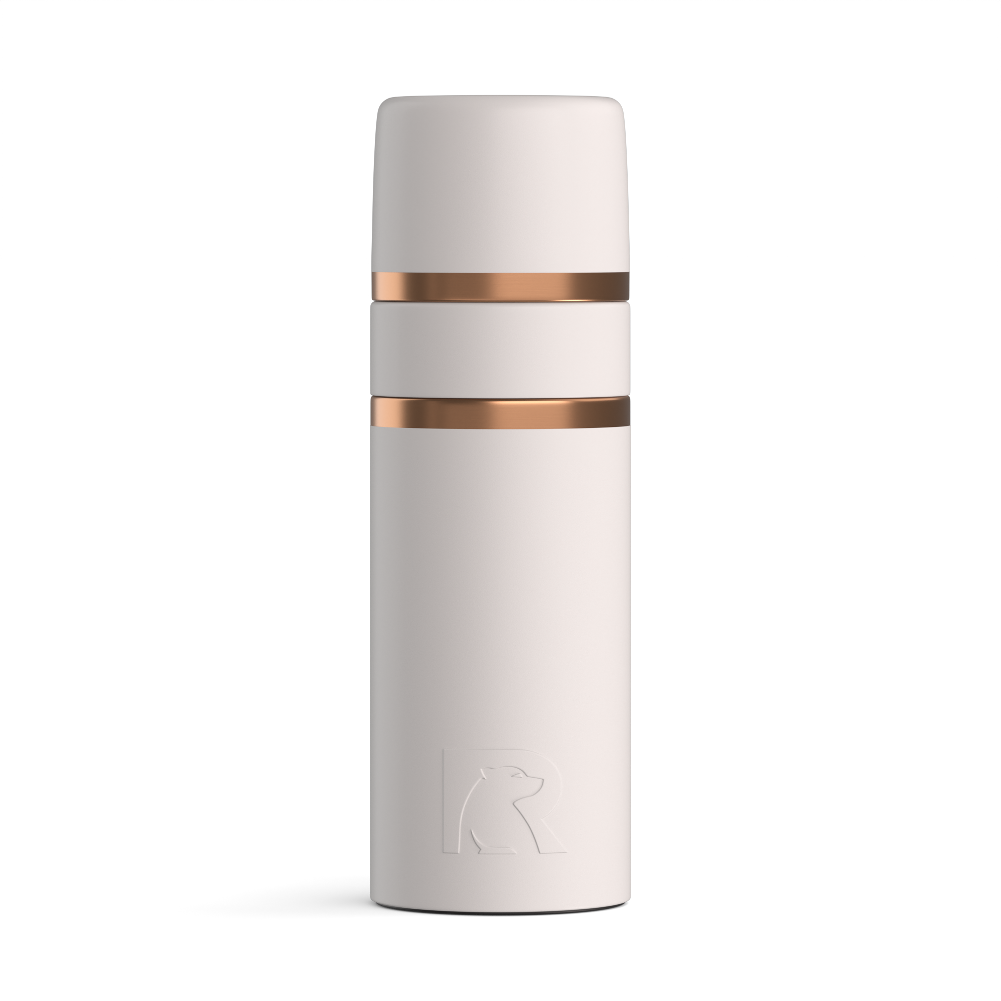 Custom Cool Grey RTIC 8 oz Happy Hour Flask, personalized by SanCanDo Swag in Argyle, TX