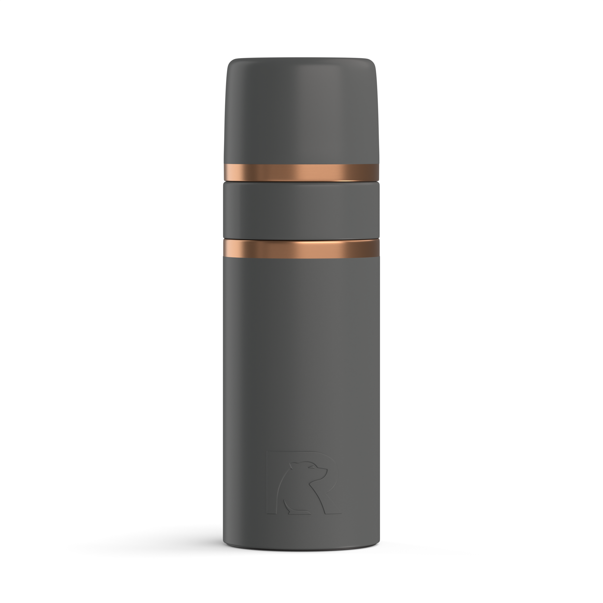 Custom Light Black RTIC 8 oz Happy Hour Flask, personalized by SanCanDo Swag in Argyle, TX