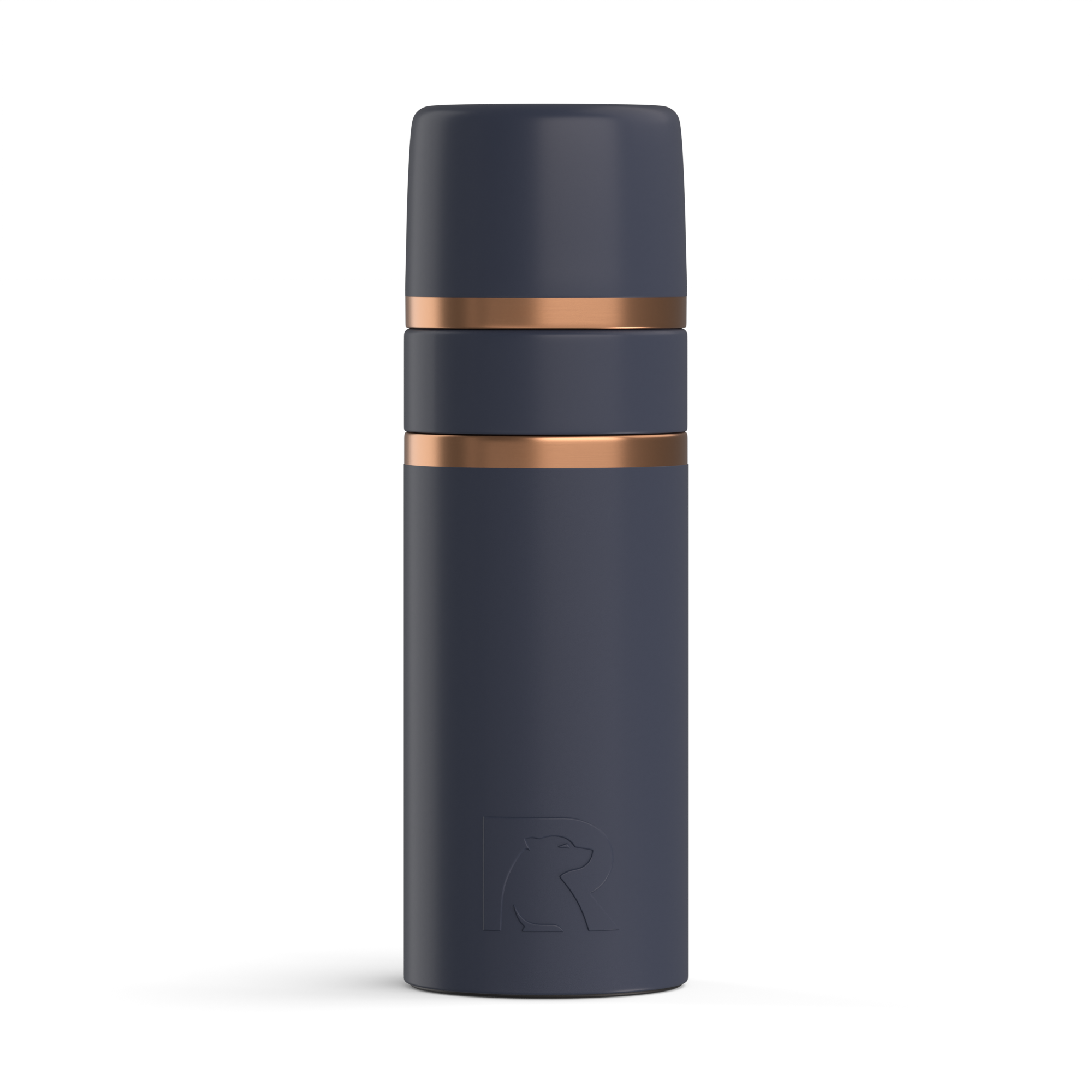 Custom Dark Midnight Dust RTIC 8 oz Happy Hour Flask, personalized by SanCanDo Swag in Argyle, TX