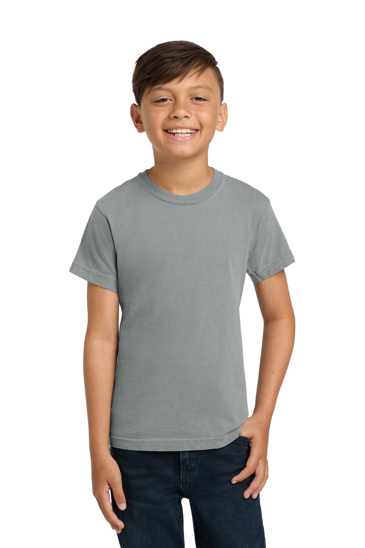 Custom Granite Youth Heavyweight Tee 9018, personalized by SanCanDo Swag in Argyle, TX
