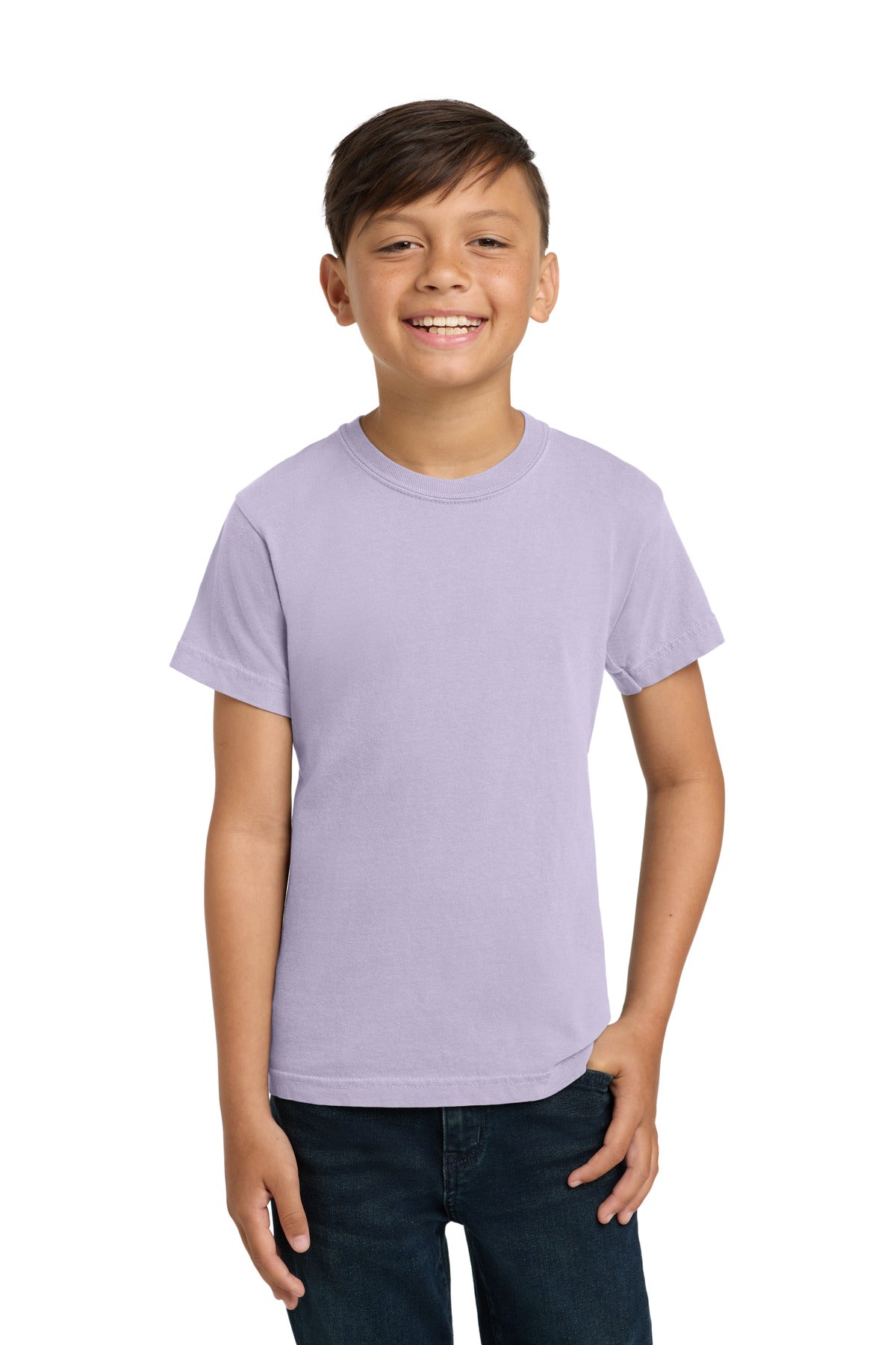 Custom Orchid Youth Heavyweight Tee 9018, personalized by SanCanDo Swag in Argyle, TX