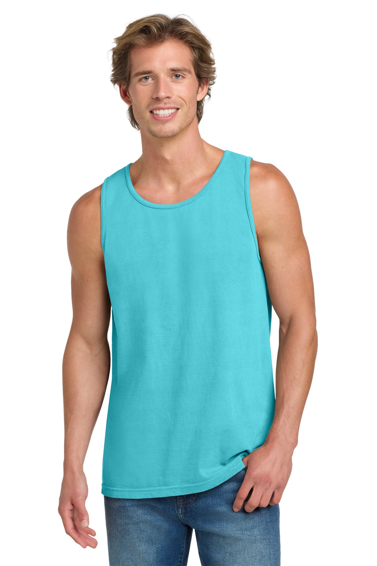 Custom Lagoon Heavyweight Ring Spun Tank Top 9360, personalized by SanCanDo Swag in Argyle, TX