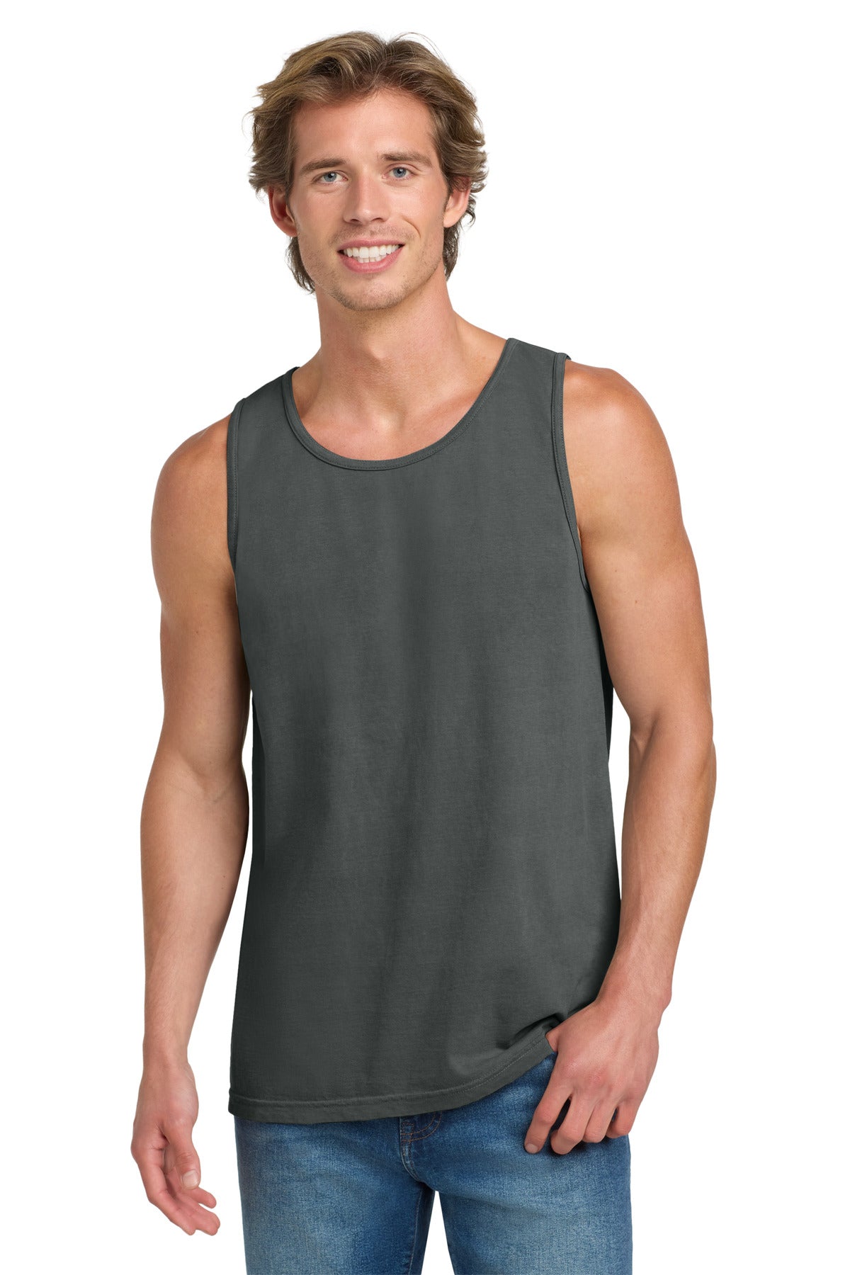 Custom Pepper Heavyweight Ring Spun Tank Top 9360, personalized by SanCanDo Swag in Argyle, TX