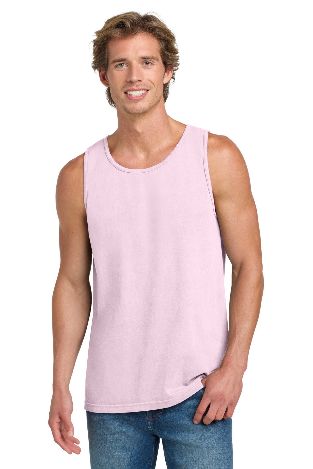 Custom Blossom Heavyweight Ring Spun Tank Top 9360, personalized by SanCanDo Swag in Argyle, TX