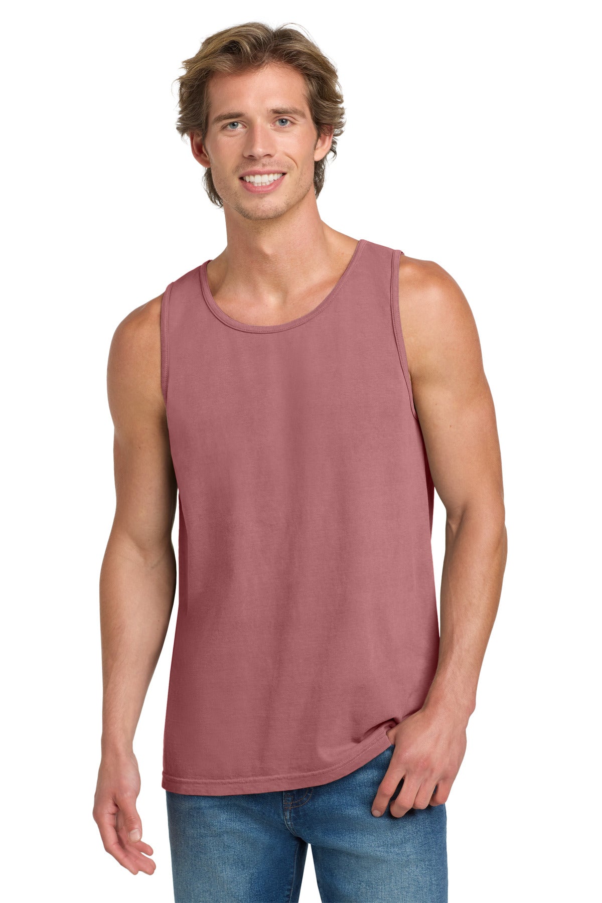 Custom Brick Heavyweight Ring Spun Tank Top 9360, personalized by SanCanDo Swag in Argyle, TX