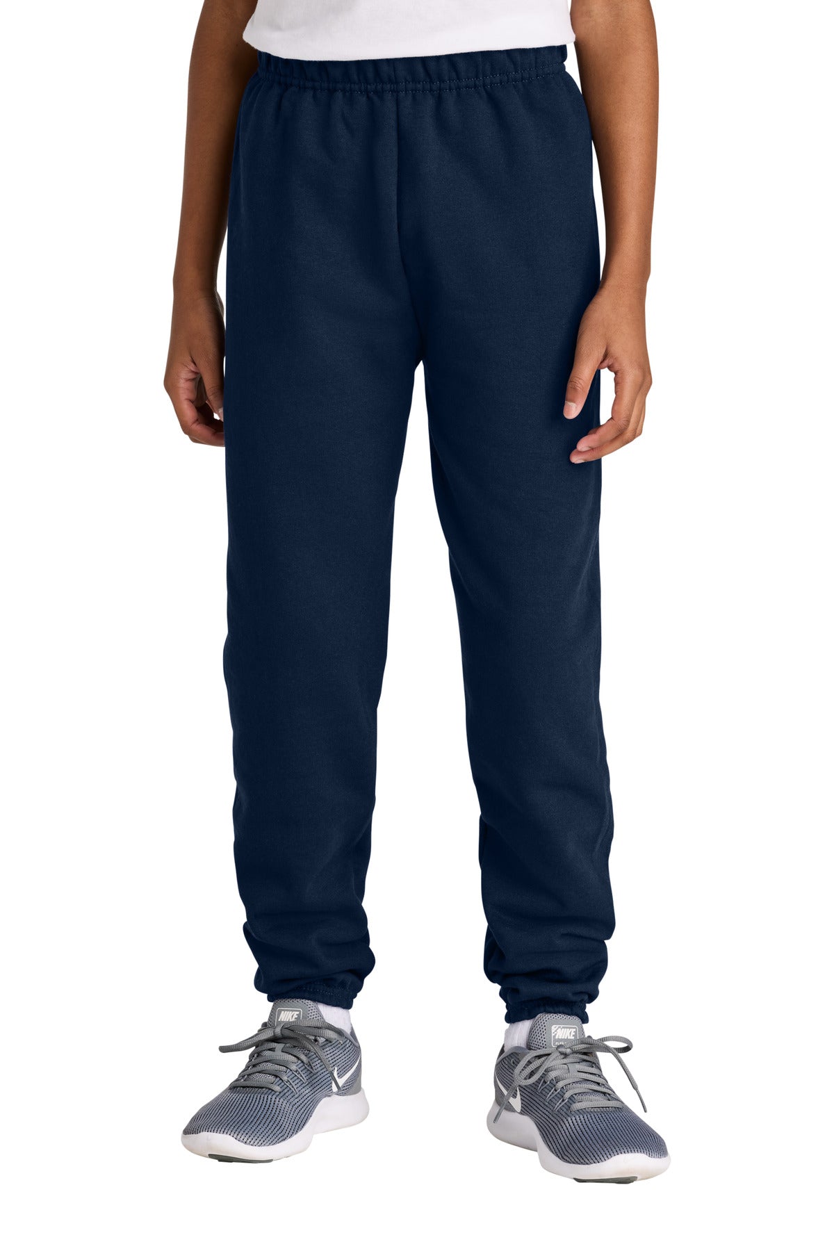 Custom J. Navy Youth NuBlend Sweatpant 973B, personalized by SanCanDo Swag in Argyle, TX