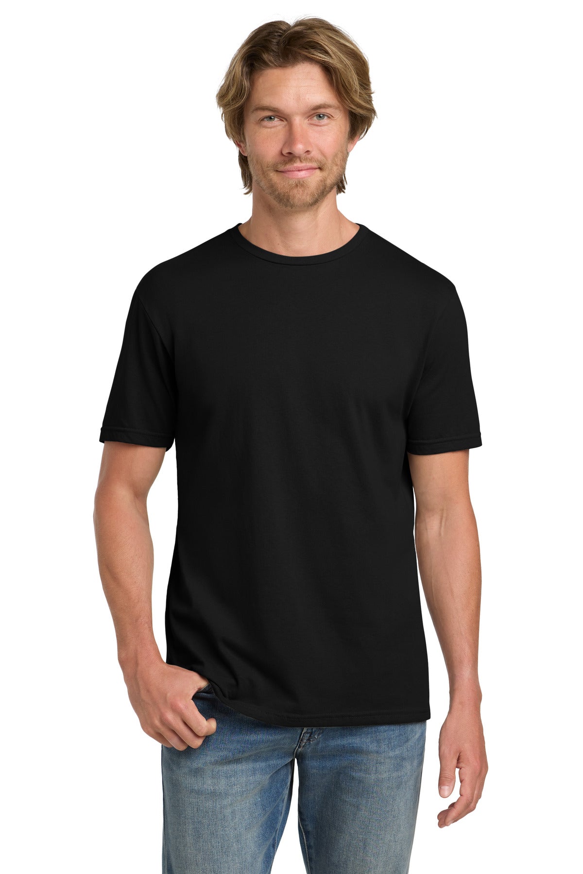 Custom Black 100% Ring Spun Cotton Tee 980, personalized by SanCanDo Swag in Argyle, TX