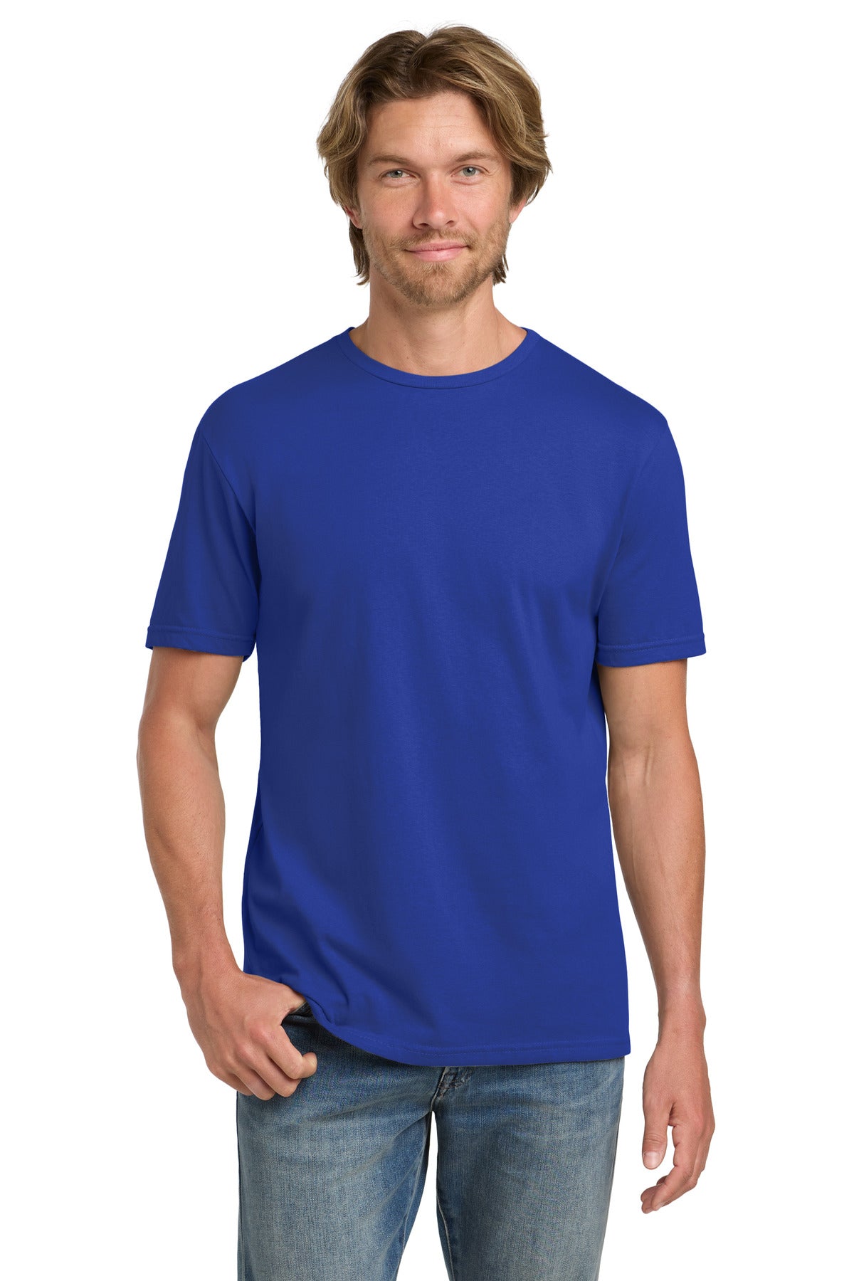 Custom Royal Blue 100% Ring Spun Cotton Tee 980, personalized by SanCanDo Swag in Argyle, TX