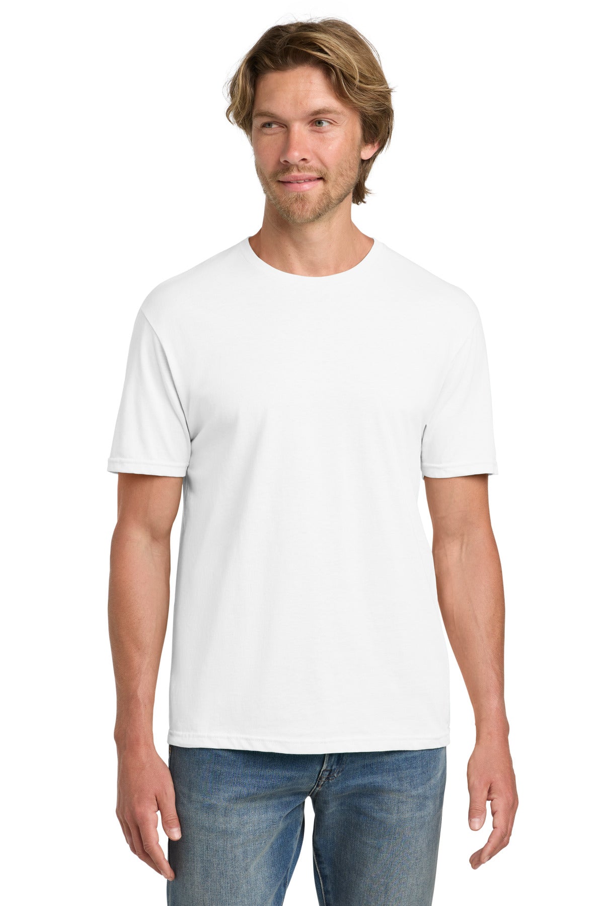 Custom White 100% Ring Spun Cotton Tee 980, personalized by SanCanDo Swag in Argyle, TX