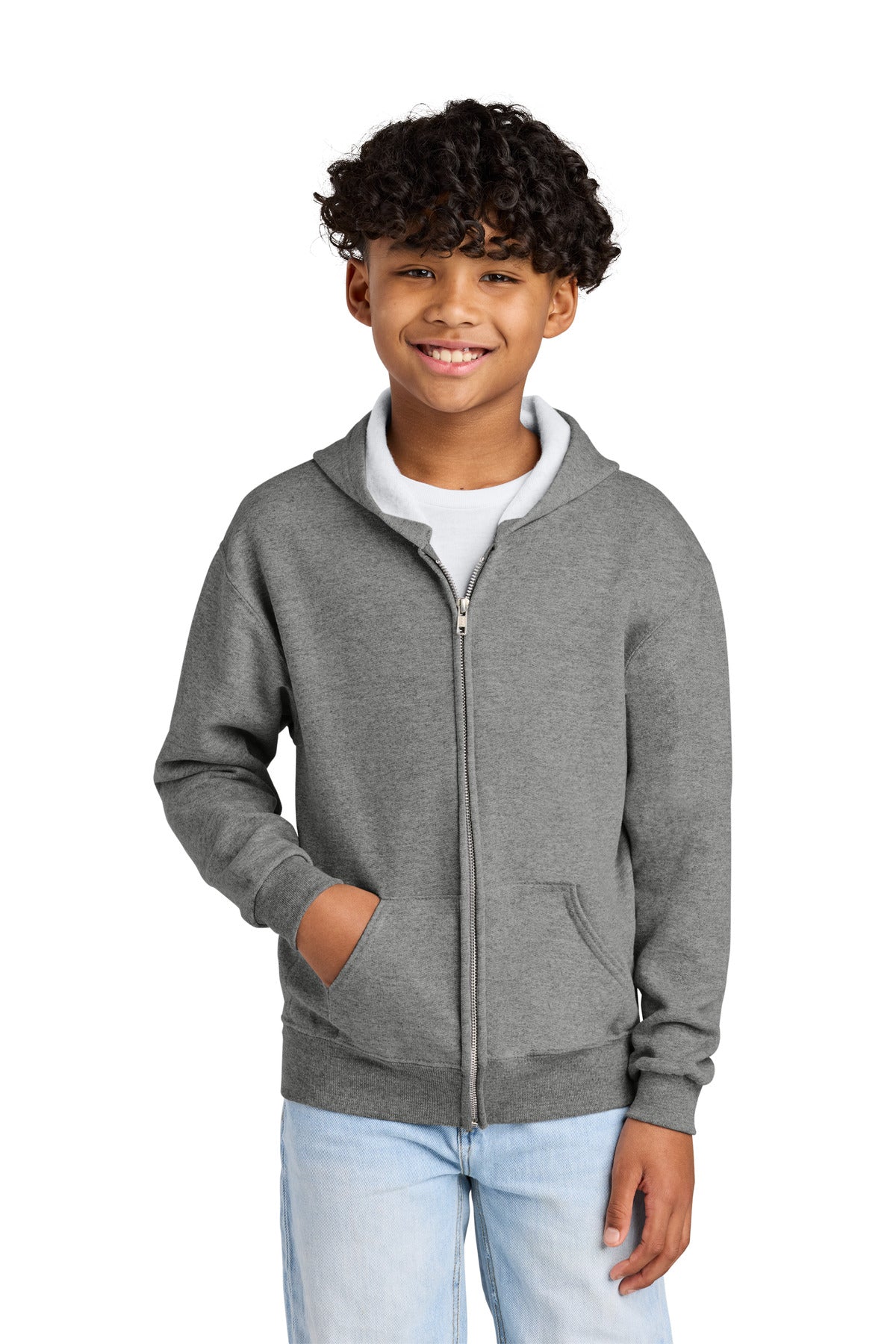 Custom Oxford Youth NuBlend Full-Zip Hoodie 993B, personalized by SanCanDo Swag in Argyle, TX