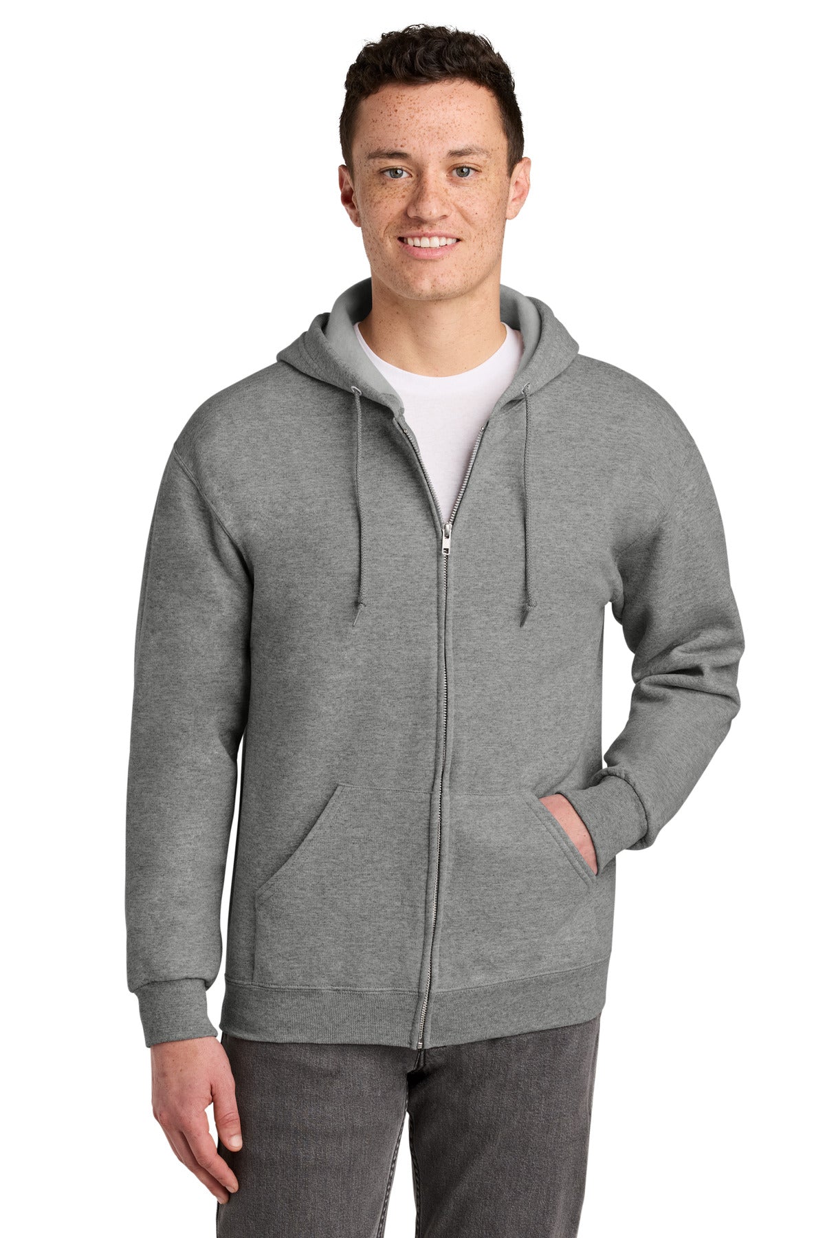 Custom Oxford NuBlend Full-Zip Hoodie 993M, personalized by SanCanDo Swag in Argyle, TX