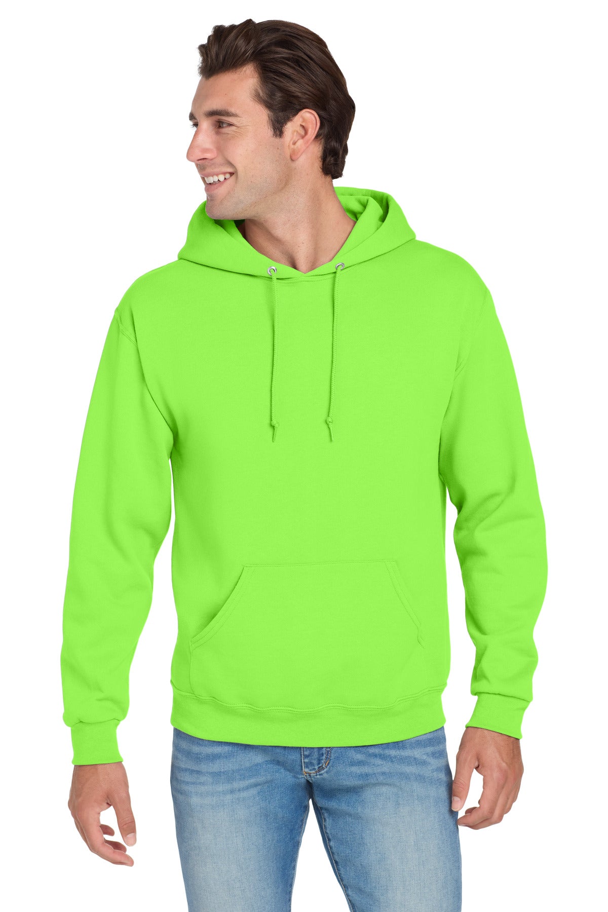Custom Neon Green NuBlend Hoodie 996M, personalized by SanCanDo Swag in Argyle, TX