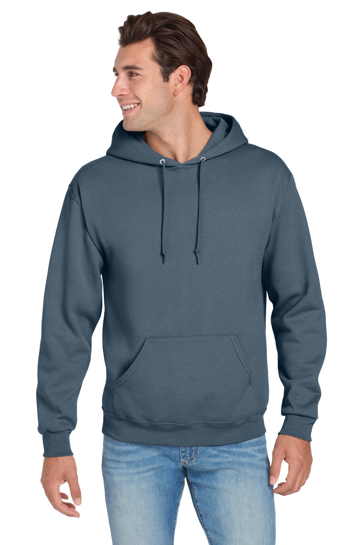 Custom Denim NuBlend Hoodie 996M, personalized by SanCanDo Swag in Argyle, TX