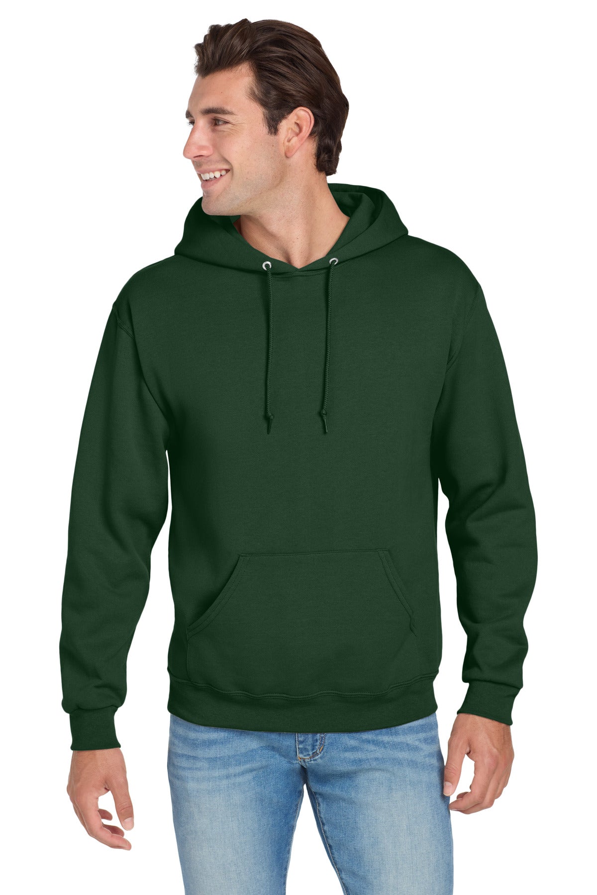 Custom Forest Green NuBlend Hoodie 996M, personalized by SanCanDo Swag in Argyle, TX