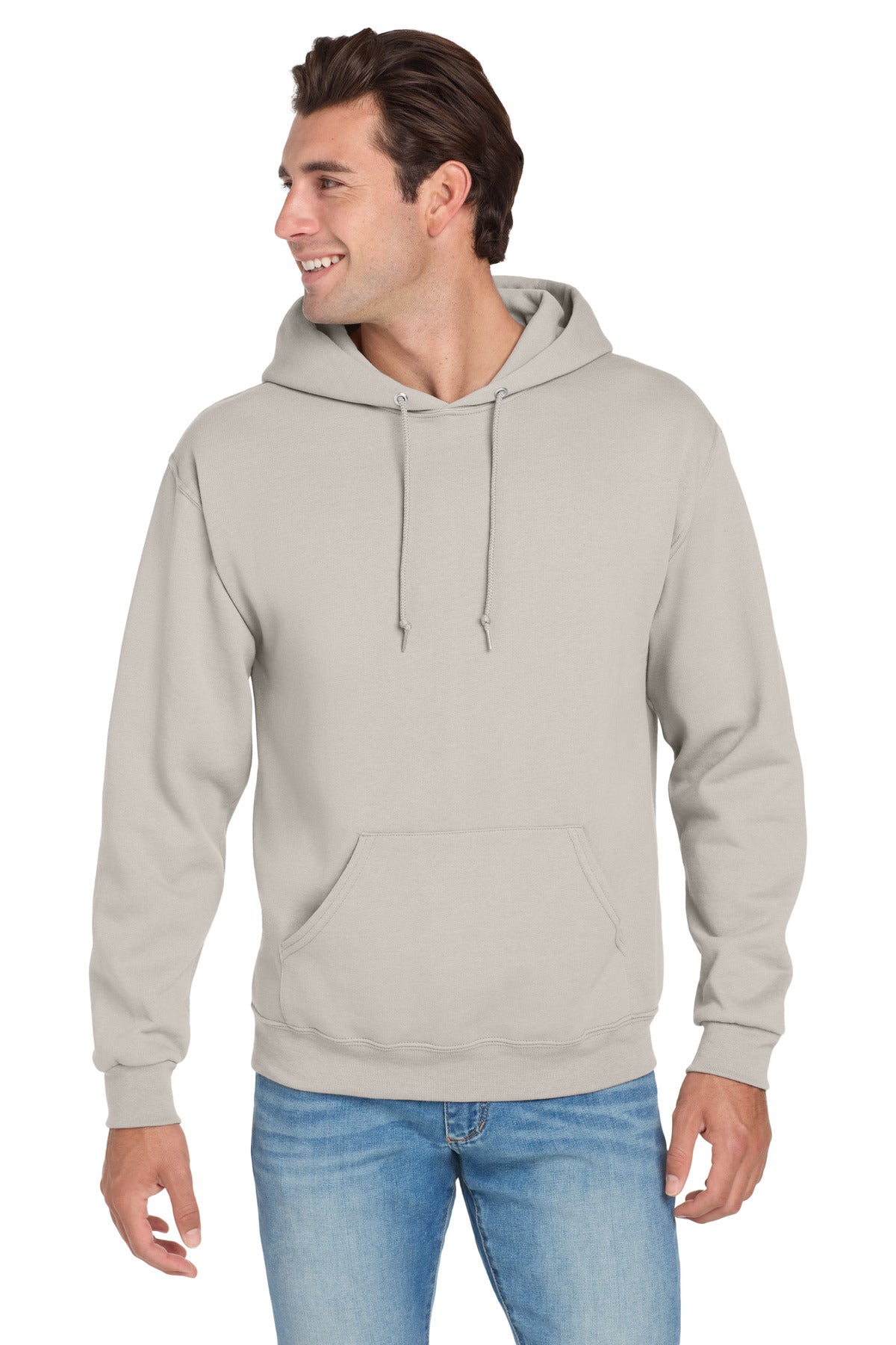 Custom Sandstone NuBlend Hoodie 996M, personalized by SanCanDo Swag in Argyle, TX