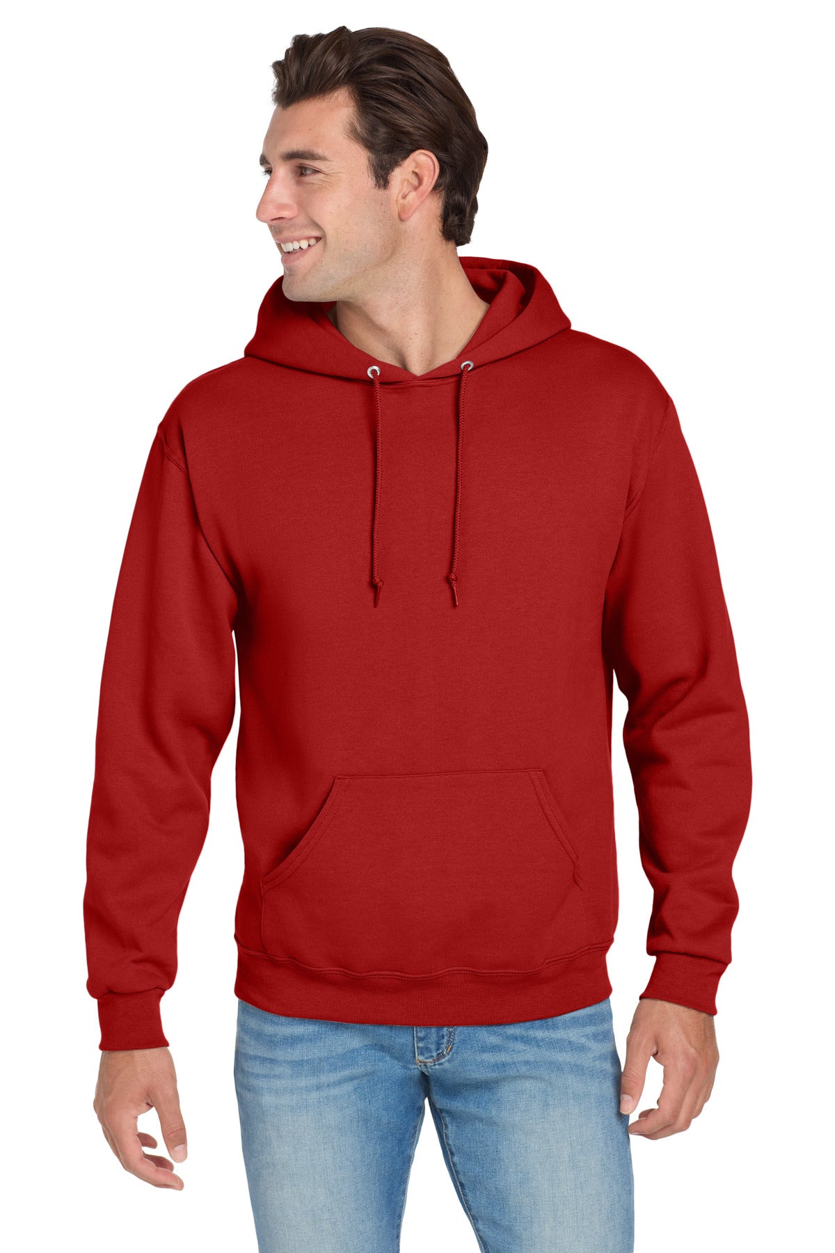 Custom True Red NuBlend Hoodie 996M, personalized by SanCanDo Swag in Argyle, TX