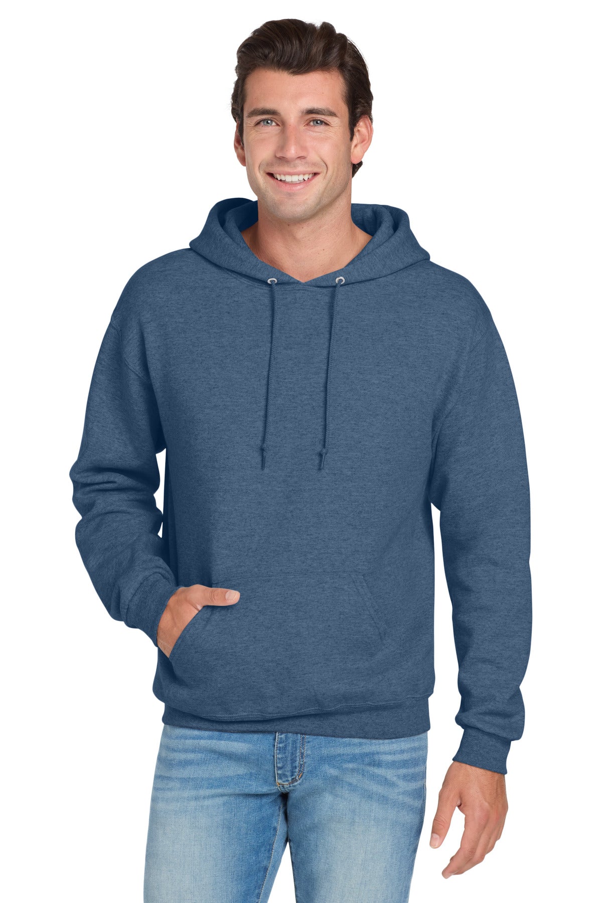 Custom Vintage Heather Blue NuBlend Hoodie 996M, personalized by SanCanDo Swag in Argyle, TX