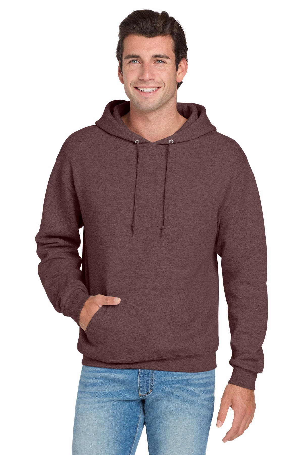 Custom Vintage Heather Maroon NuBlend Hoodie 996M, personalized by SanCanDo Swag in Argyle, TX