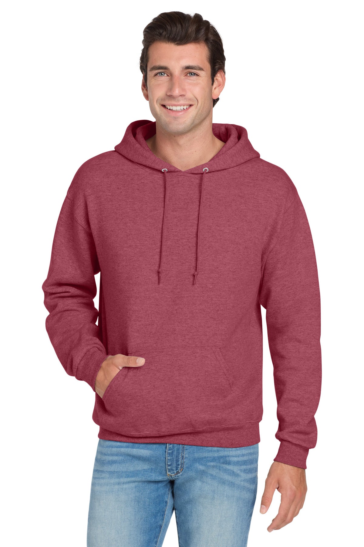 Custom Vintage Heather Red NuBlend Hoodie 996M, personalized by SanCanDo Swag in Argyle, TX