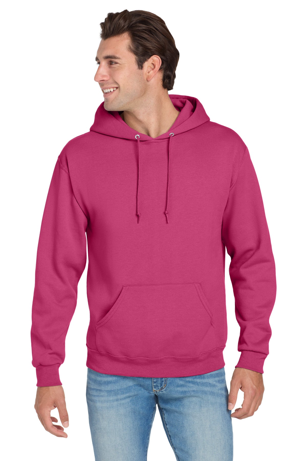 Custom Cyber Pink NuBlend Hoodie 996M, personalized by SanCanDo Swag in Argyle, TX
