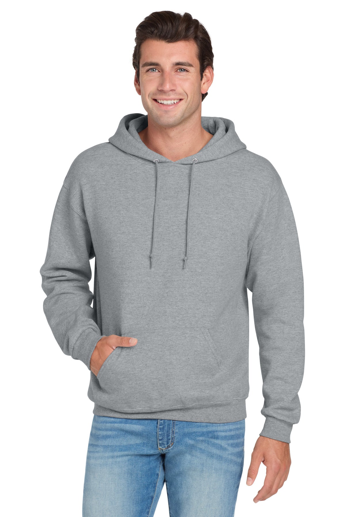 Custom Athletic Heather NuBlend Hoodie 996M, personalized by SanCanDo Swag in Argyle, TX