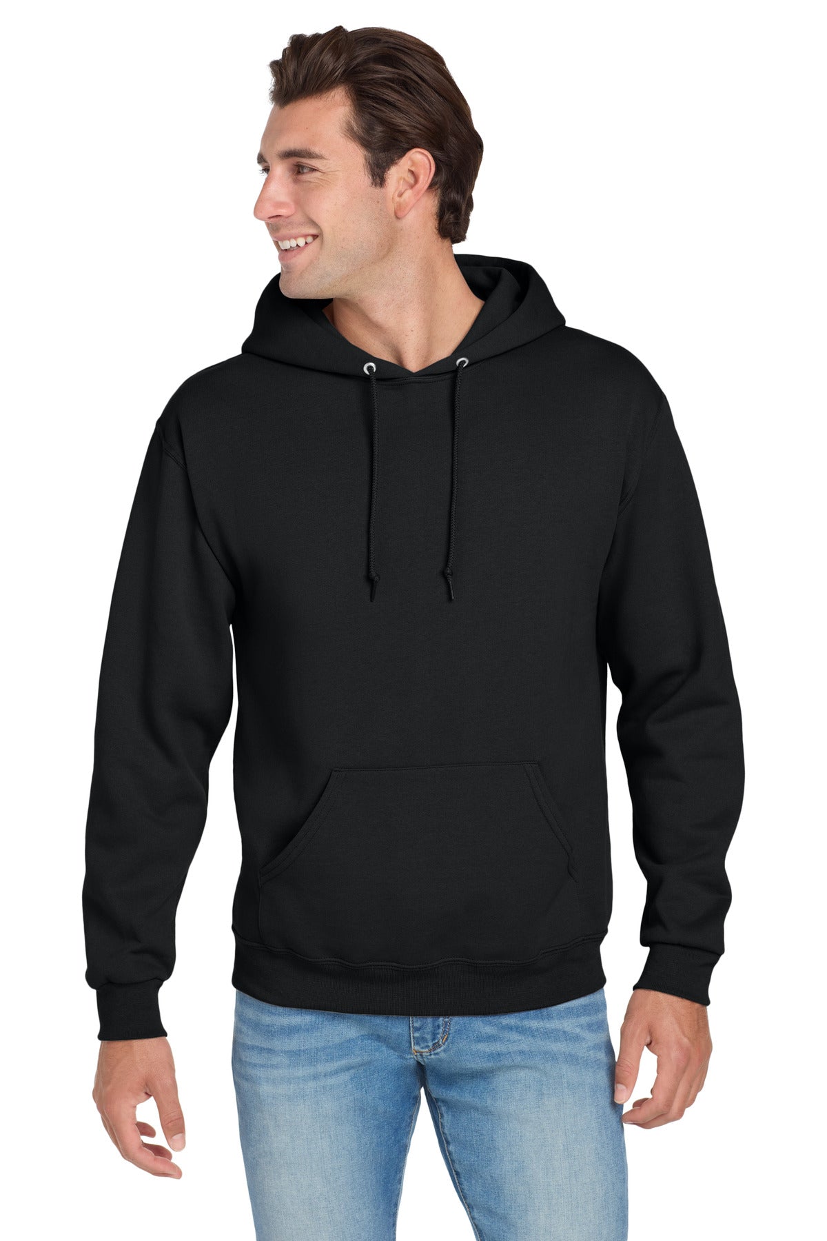 Custom Black NuBlend Hoodie 996M, personalized by SanCanDo Swag in Argyle, TX
