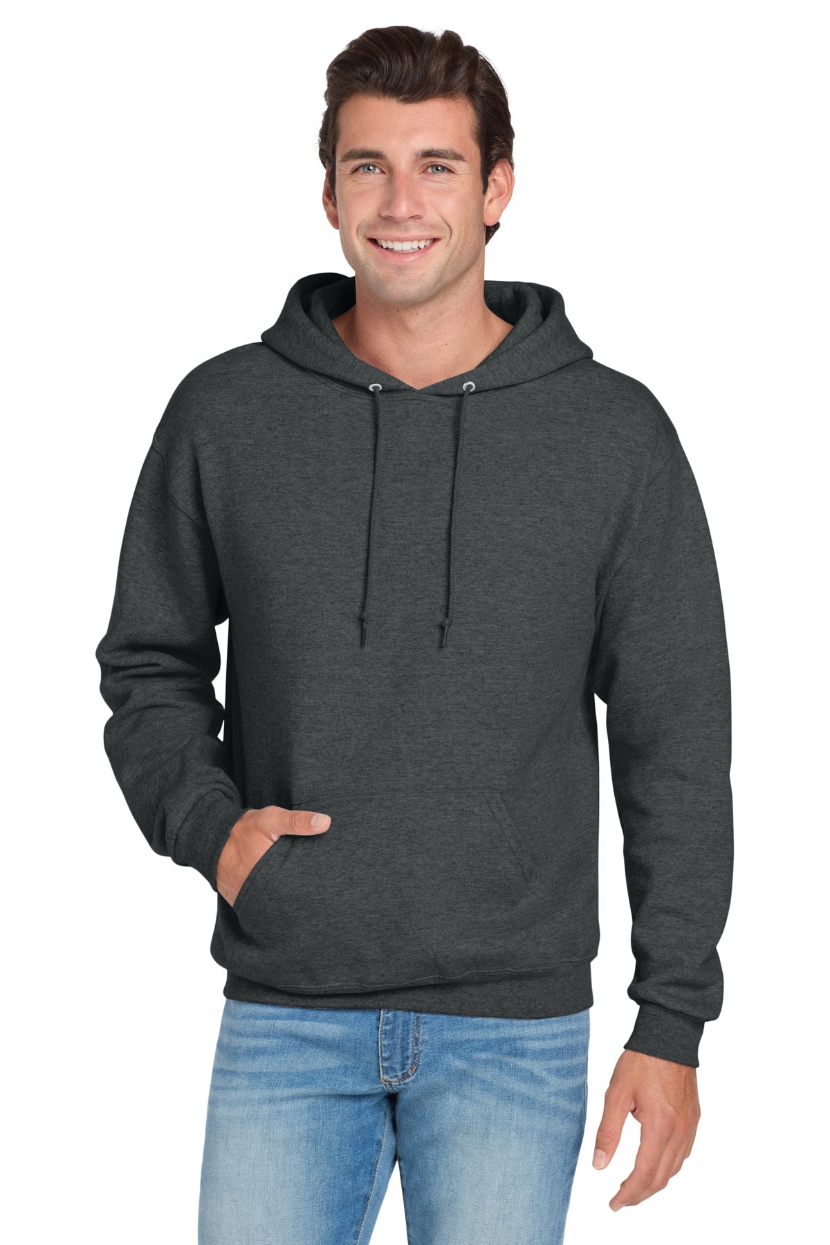Custom Black Heather NuBlend Hoodie 996M, personalized by SanCanDo Swag in Argyle, TX