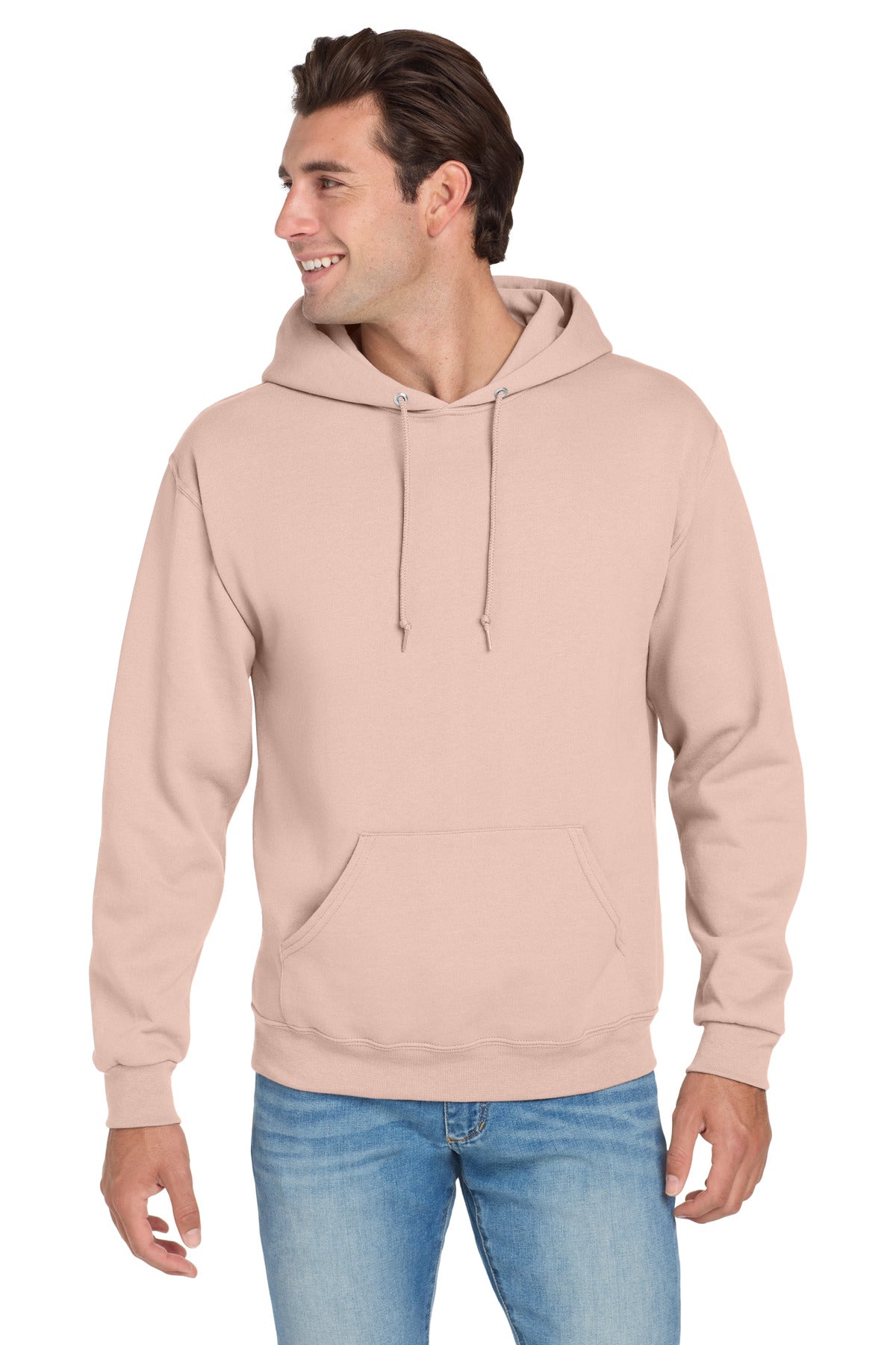 Custom Blush Pink NuBlend Hoodie 996M, personalized by SanCanDo Swag in Argyle, TX