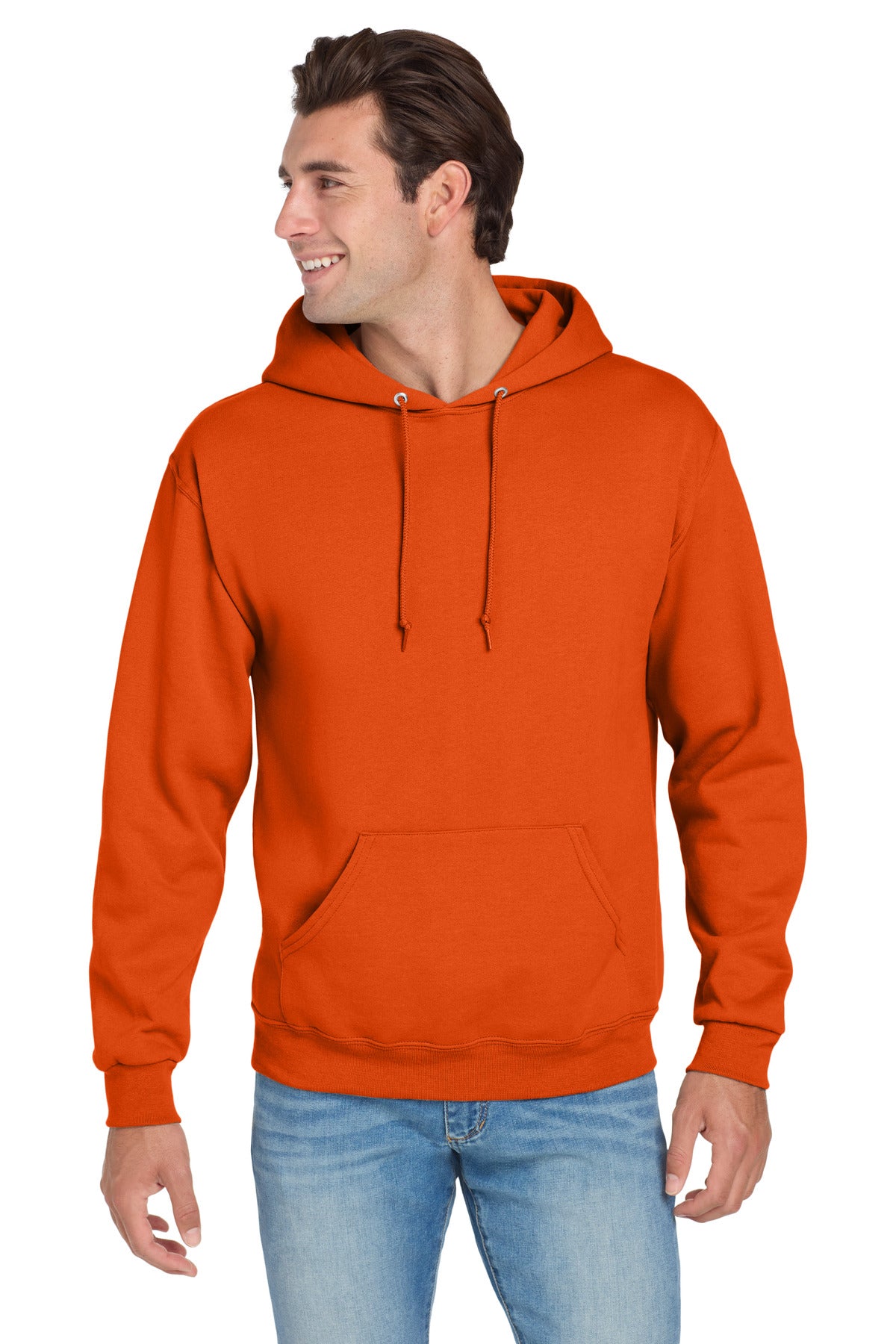 Custom Burnt Orange NuBlend Hoodie 996M, personalized by SanCanDo Swag in Argyle, TX