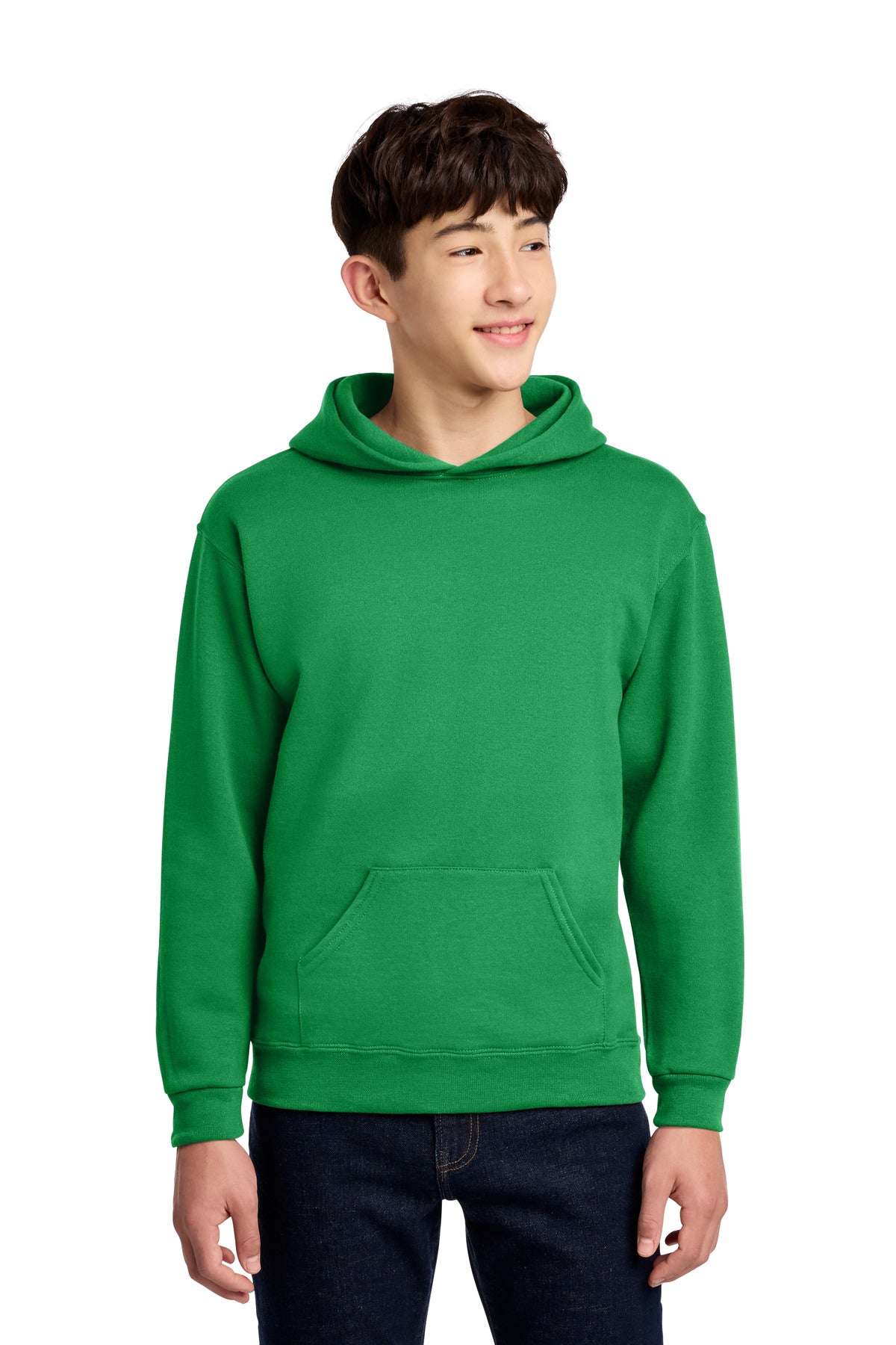 Custom Kelly Youth NuBlend Hoodie 996Y, personalized by SanCanDo Swag in Argyle, TX