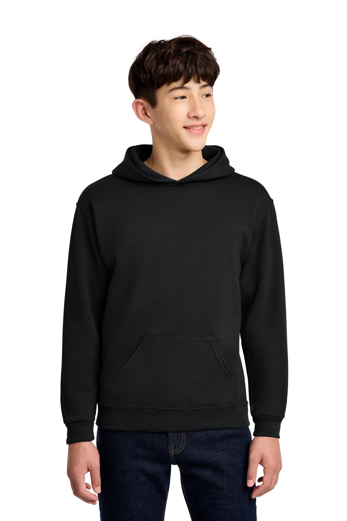 Custom Black Youth NuBlend Hoodie 996Y, personalized by SanCanDo Swag in Argyle, TX