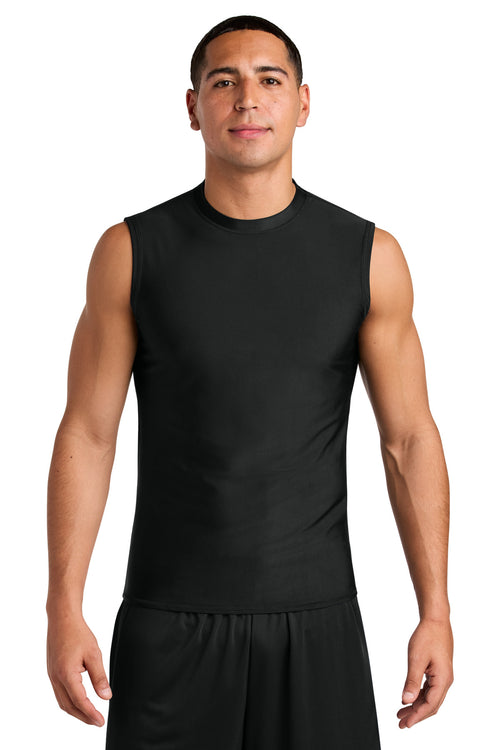 Custom Black Compression Muscle Tee A4N2306, personalized by SanCanDo Swag in Argyle, TX