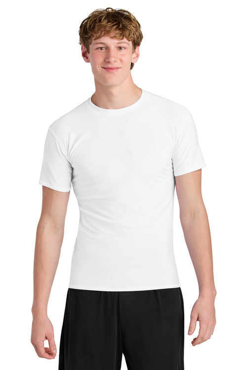 Custom White Compression Tee A4N3130, personalized by SanCanDo Swag in Argyle, TX