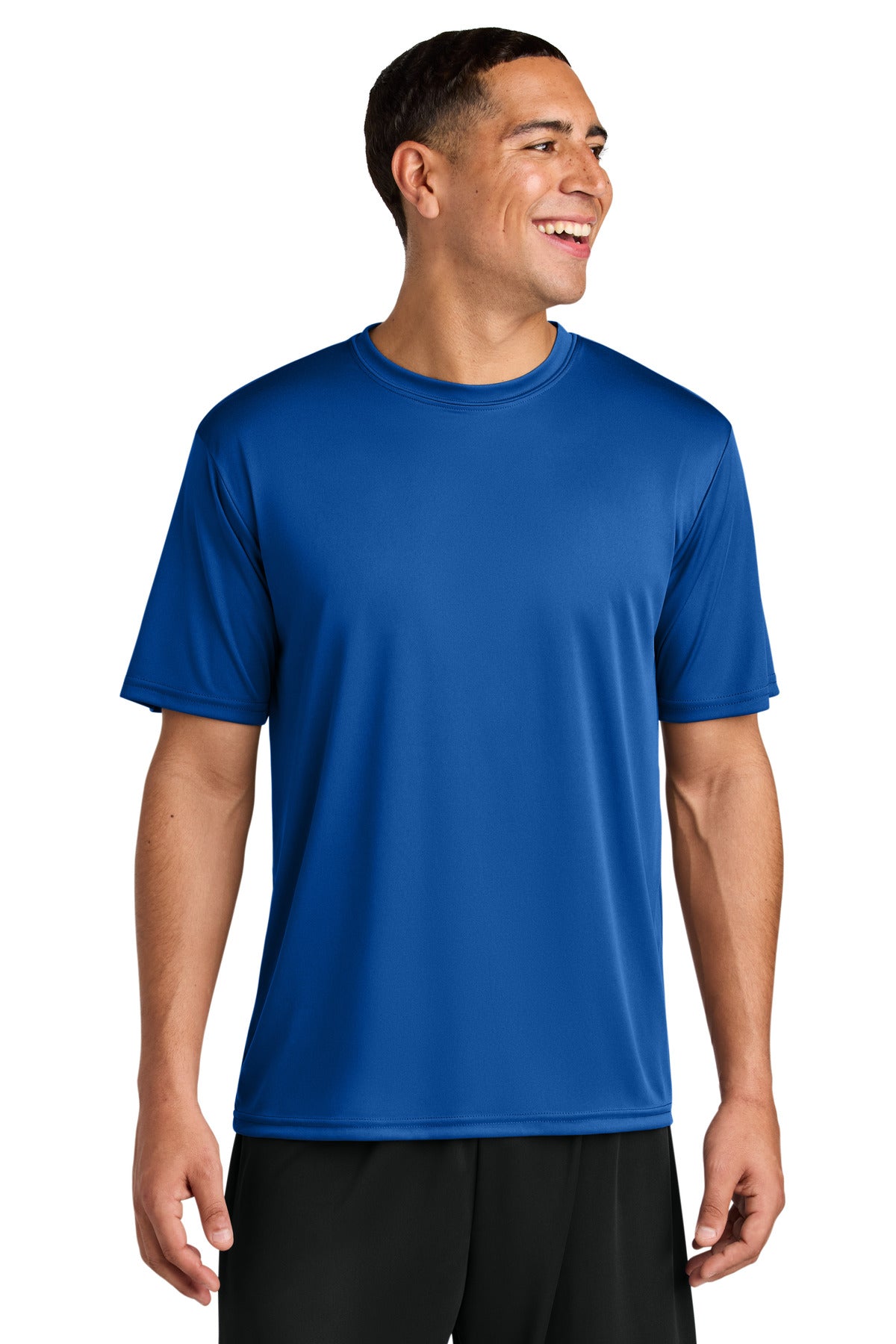 Custom Royal Cooling Performance Tee A4N3142, personalized by SanCanDo Swag in Argyle, TX