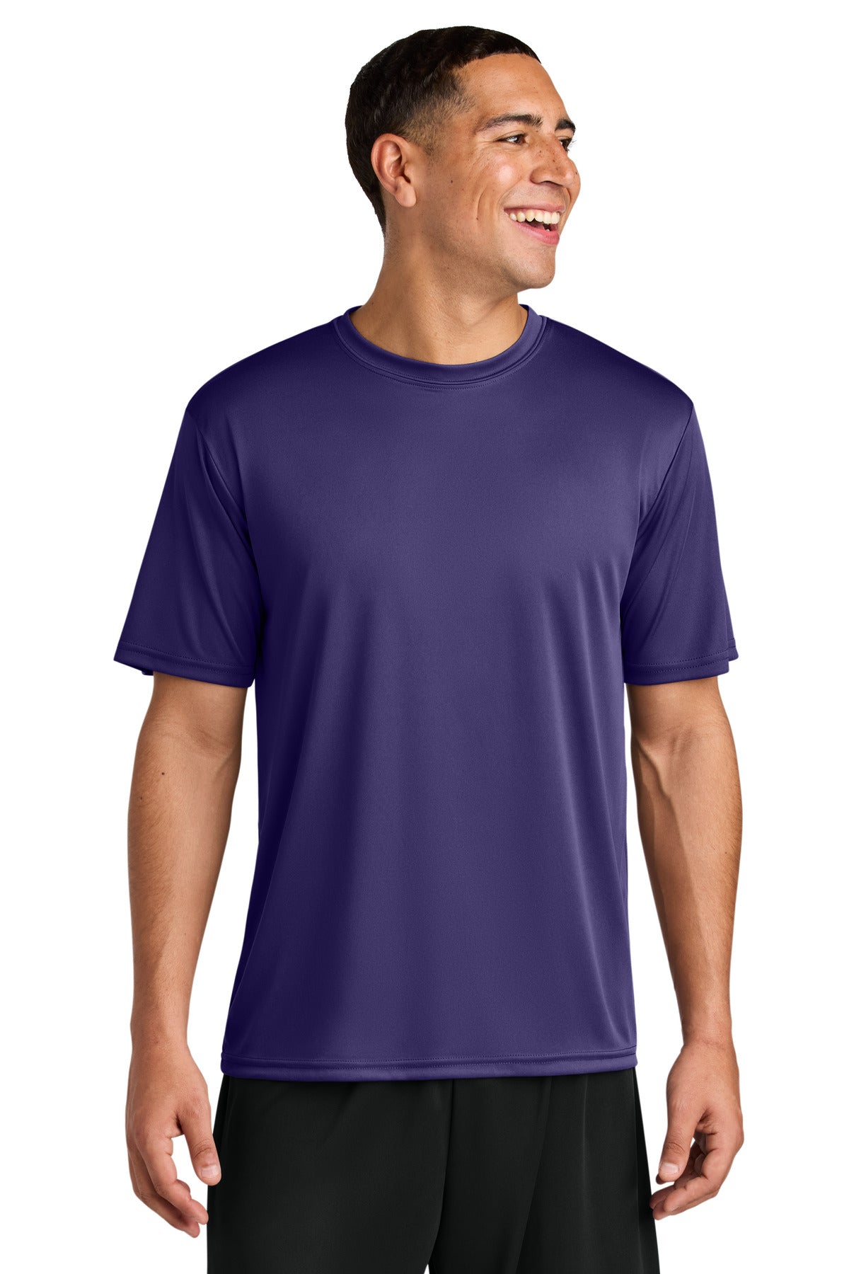 Custom Purple Cooling Performance Tee A4N3142, personalized by SanCanDo Swag in Argyle, TX
